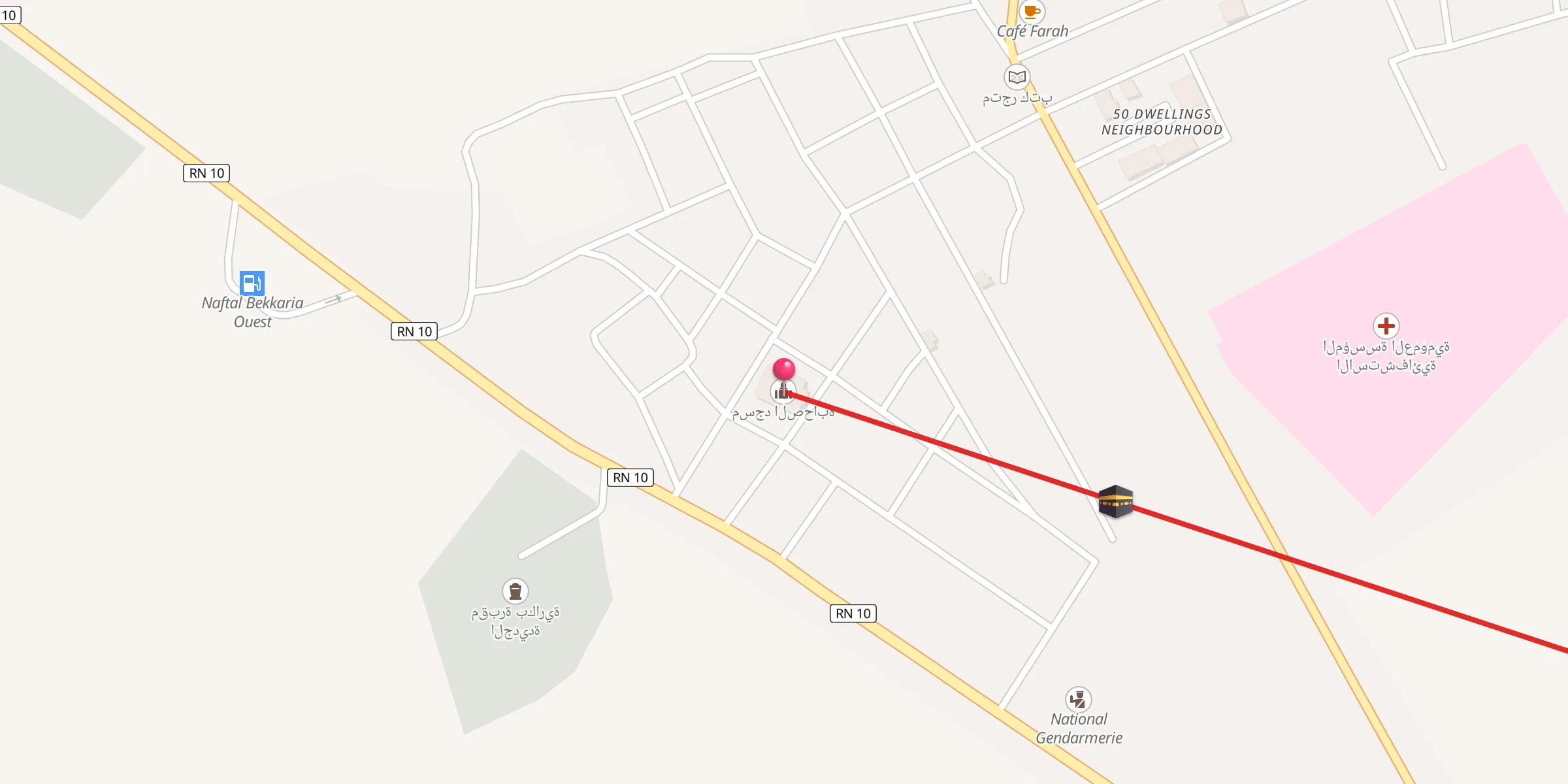 Carte de localisation : مسجد الصحابة