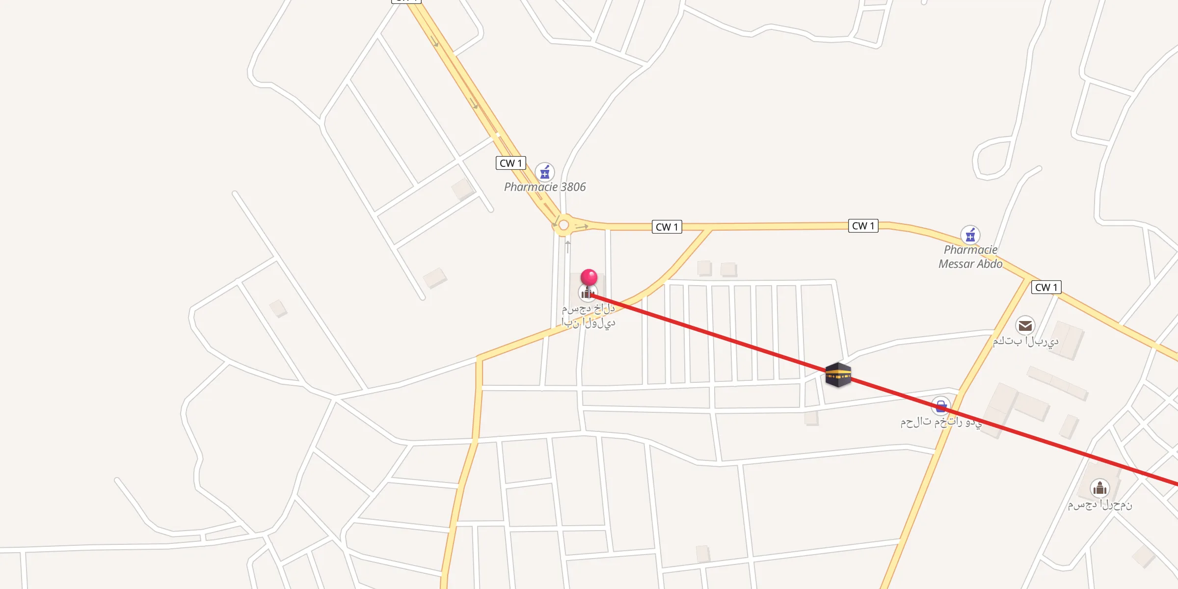 Carte de localisation : مسجد خالد ابن الوليد