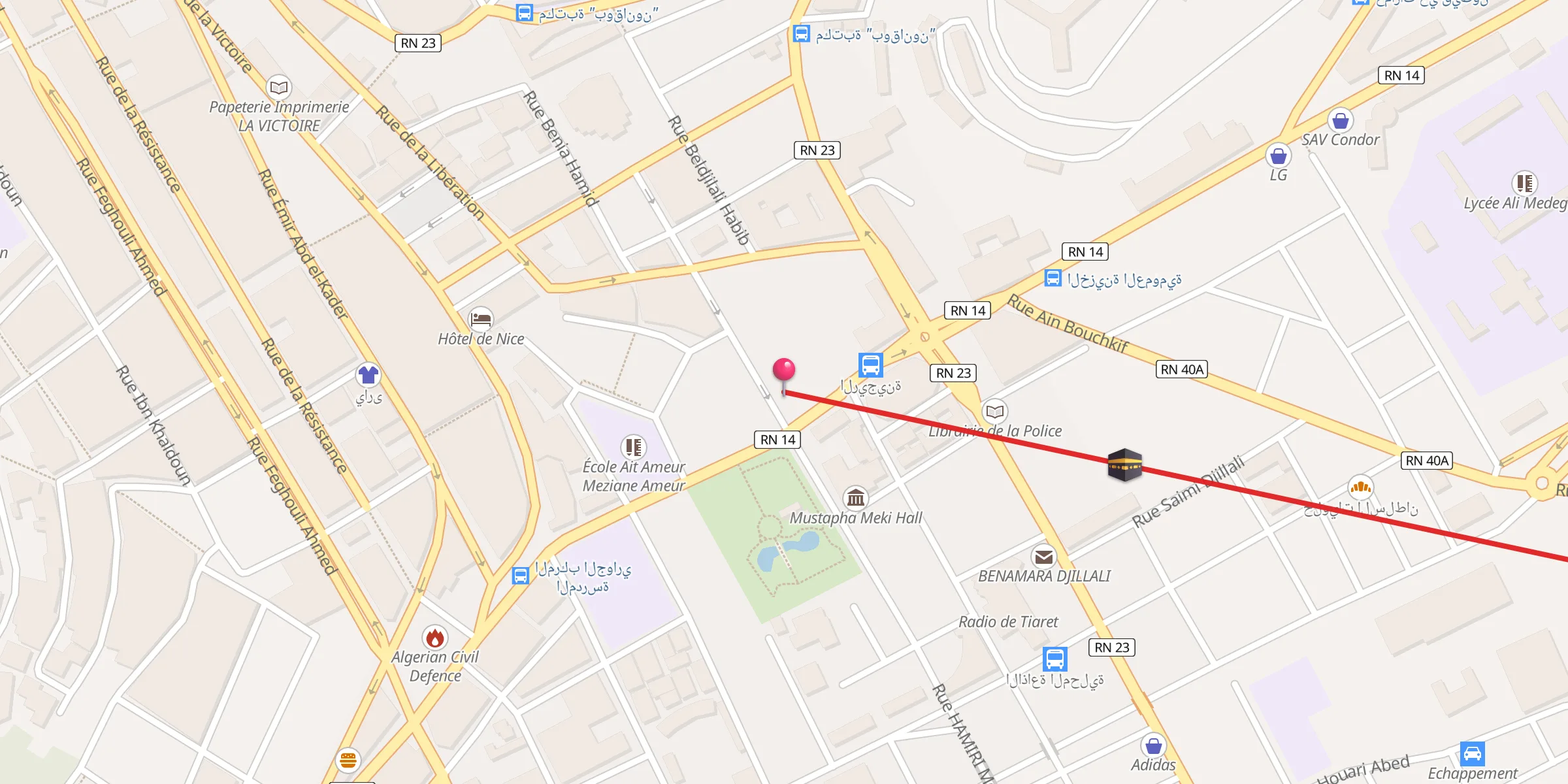 Carte de localisation : مسجد سيدي عدة