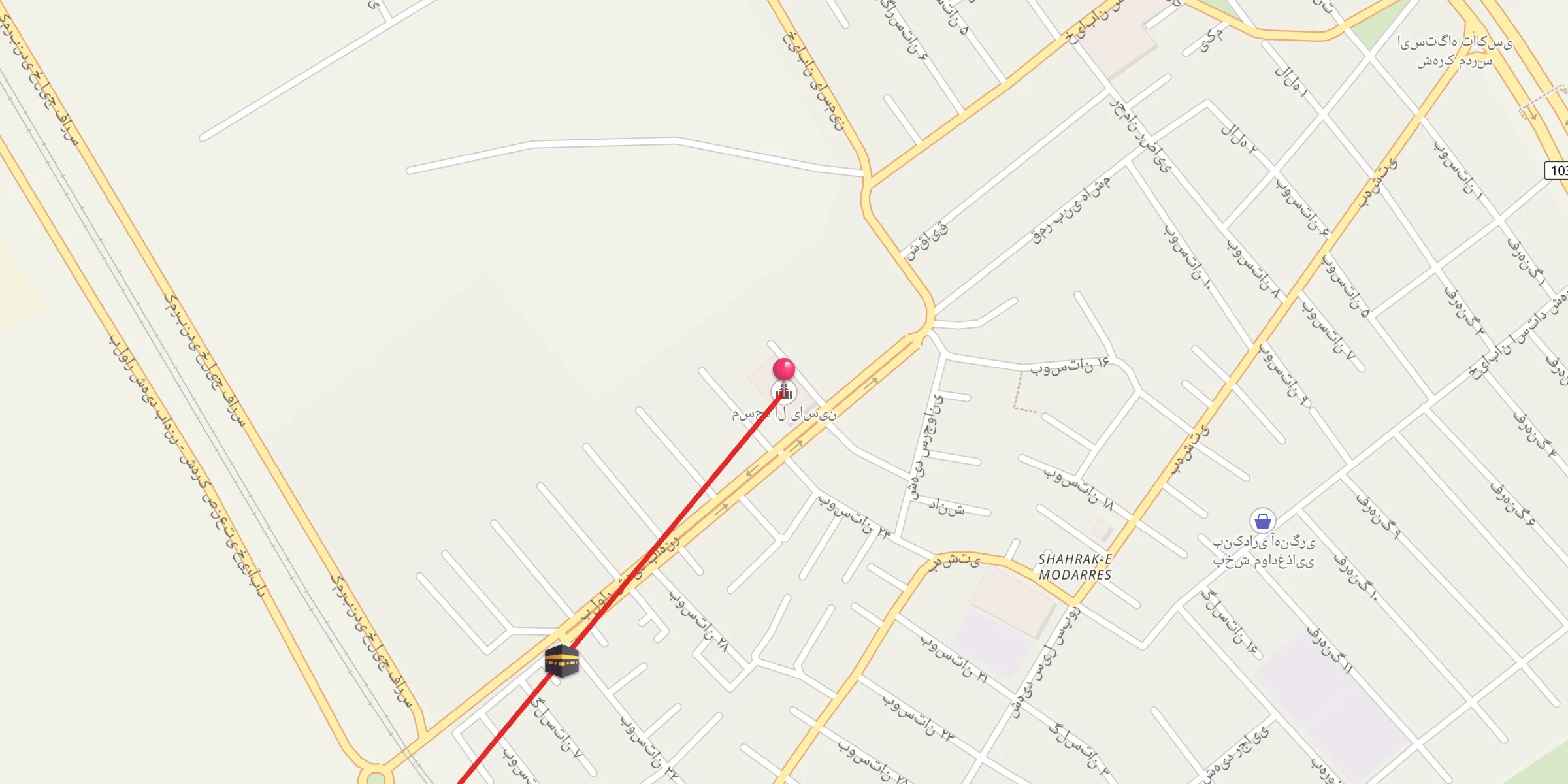 Carte de localisation : مسجد آل یاسین