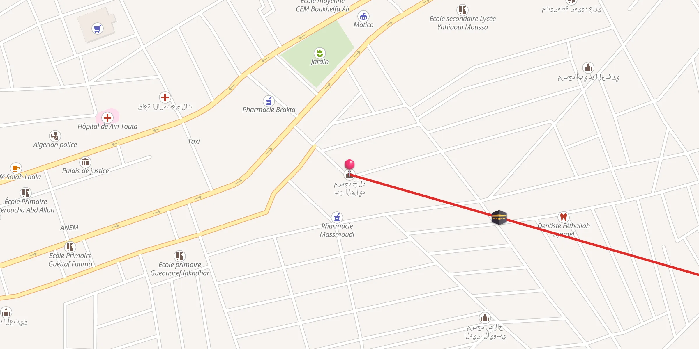 Carte de localisation : مسجد خالد بن الوليد