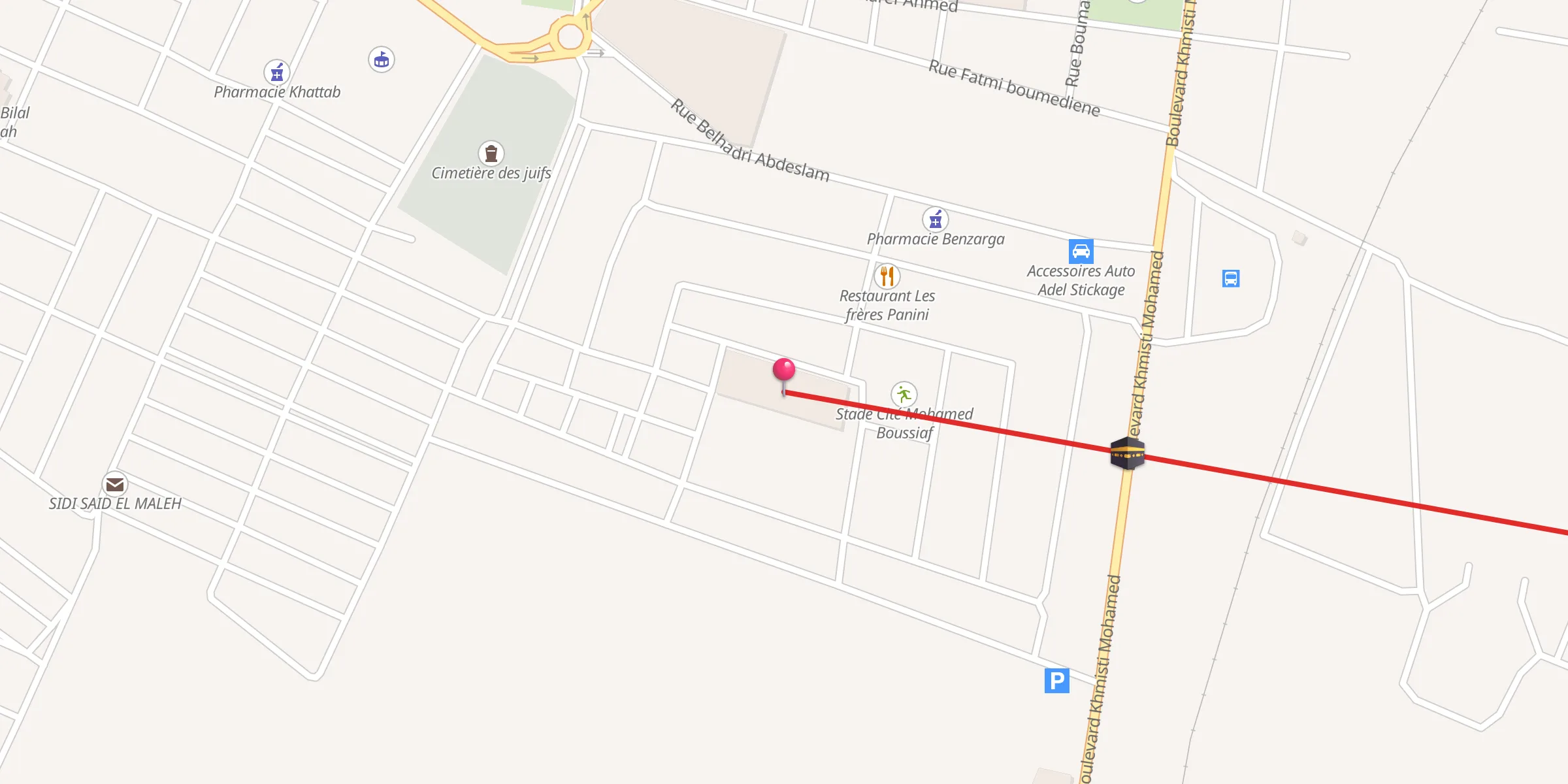 Carte de localisation : Mosquée Asma ben Aboubakr Essedik