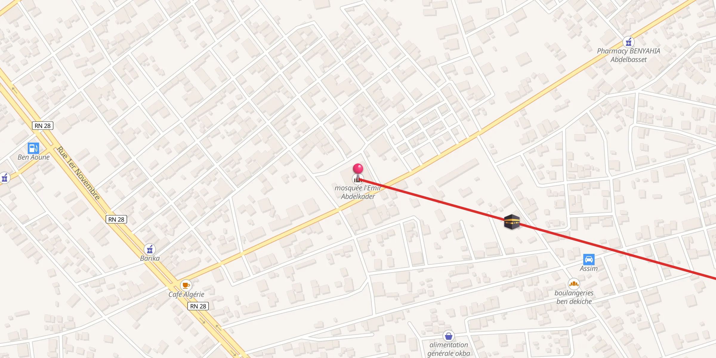 Carte de localisation : مسجد اﻷمير عبد القادر