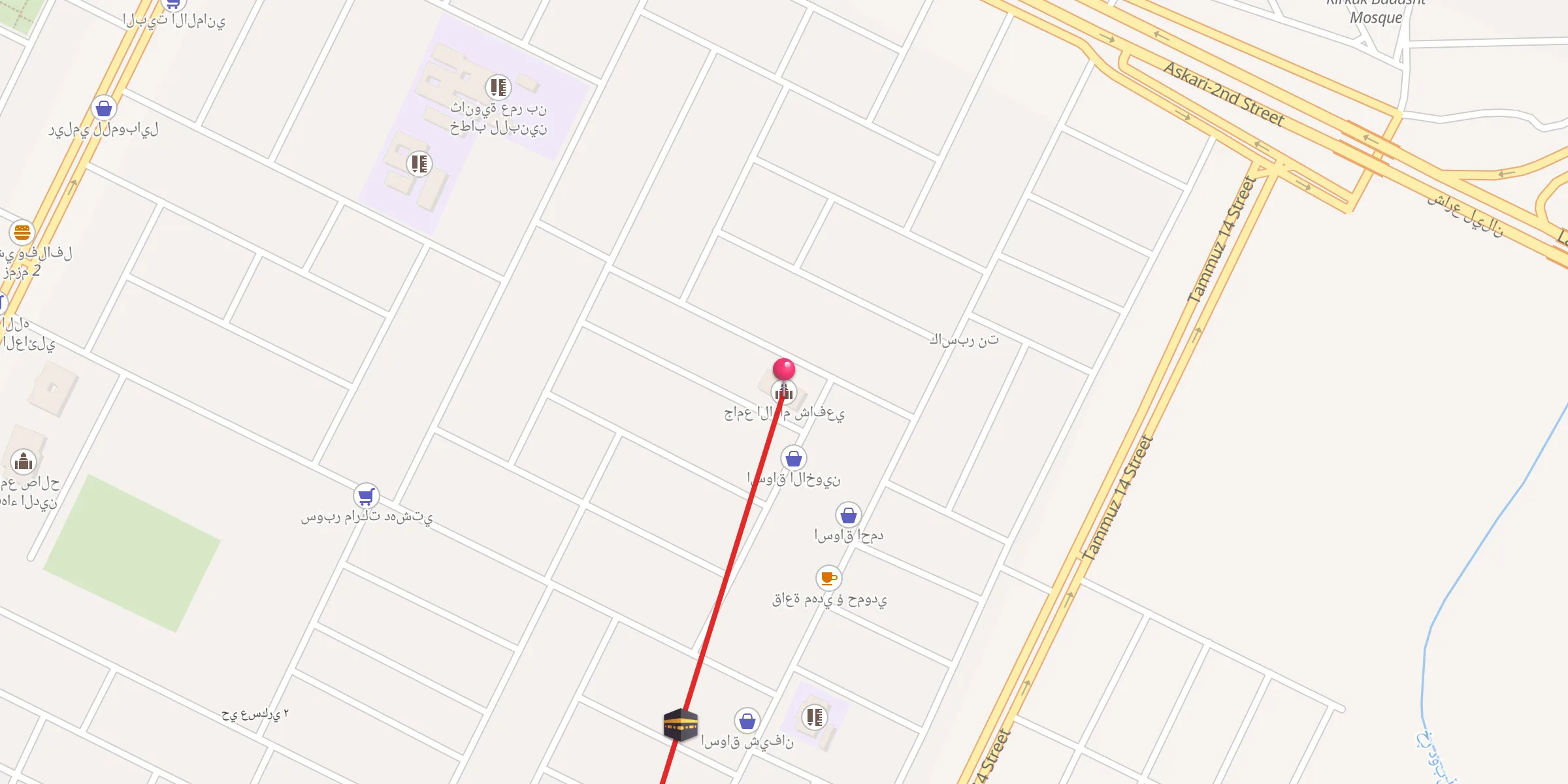 Carte de localisation : جامع الامام شافعي