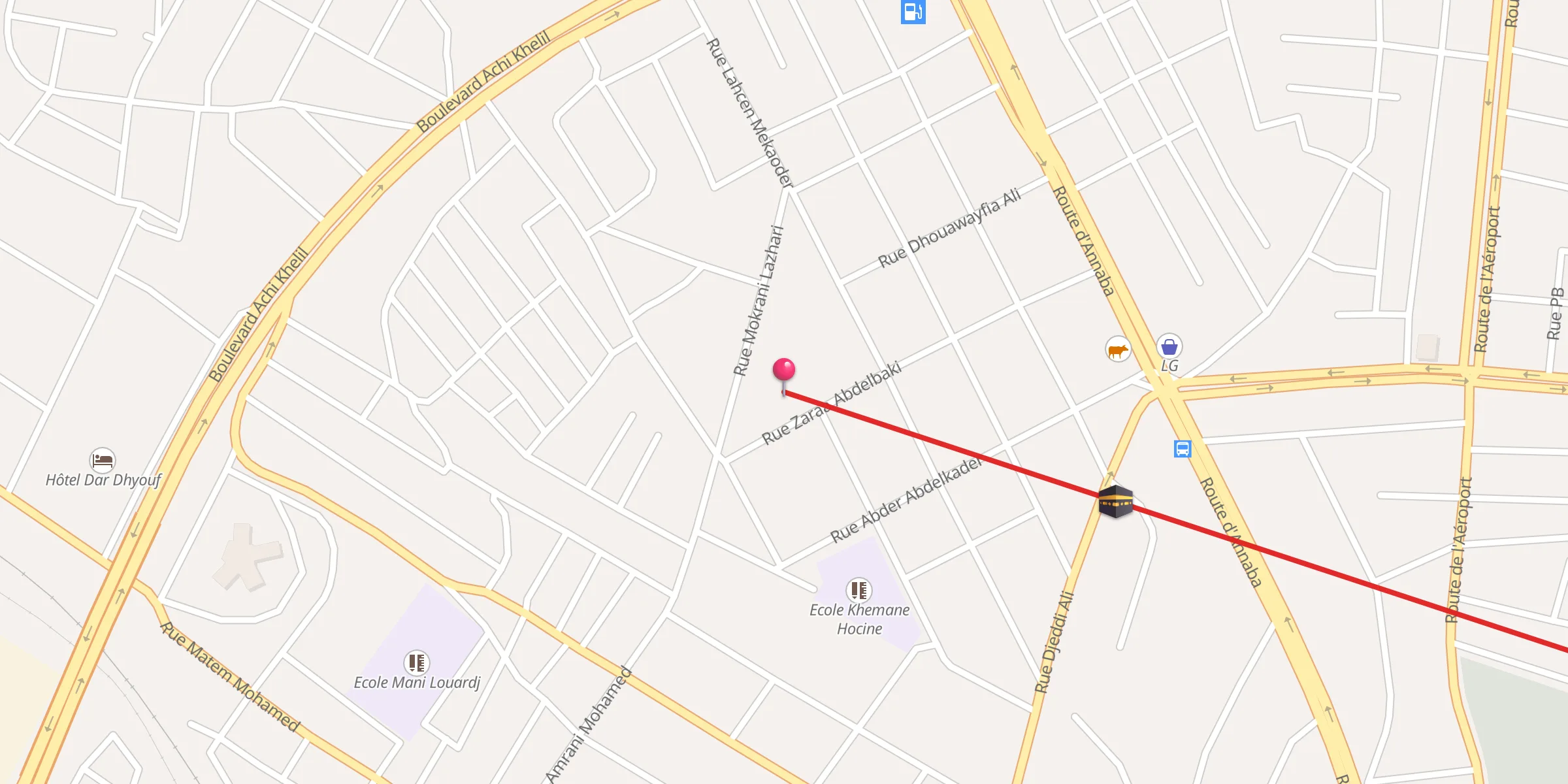 Carte de localisation : المركز الإسلامي