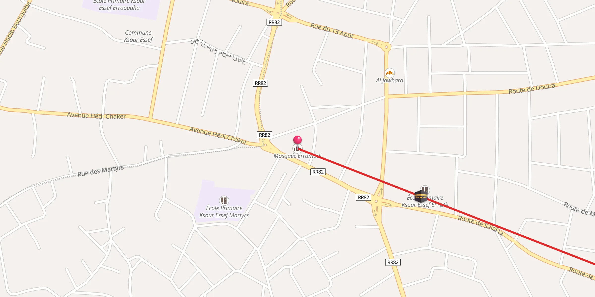 Carte de localisation : مسجد الرمادي