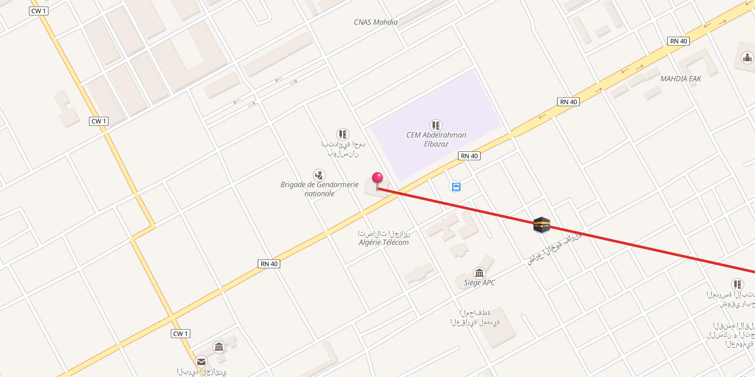 Carte de localisation : مسجد عمر بن عبد العزيز