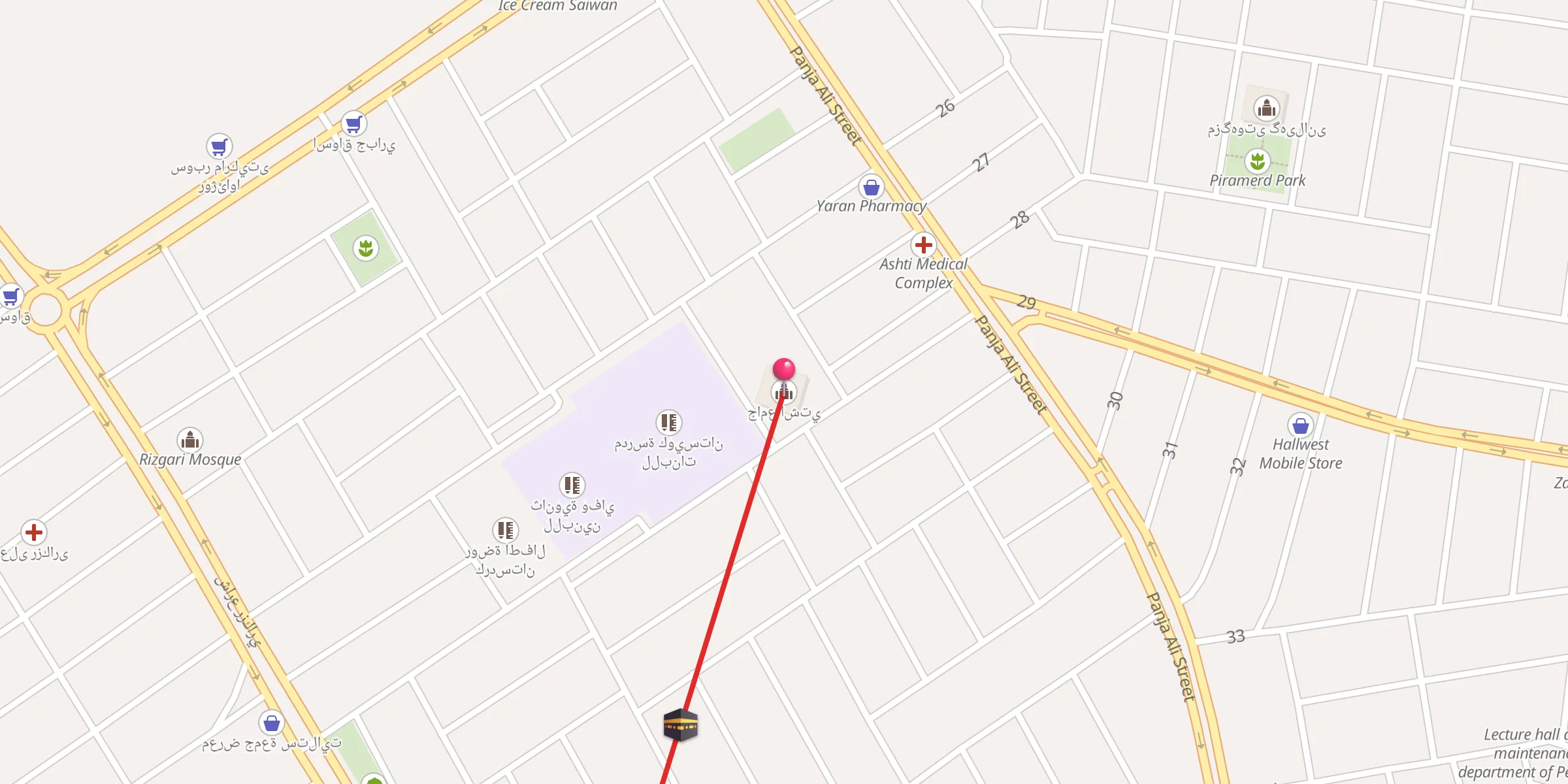 Carte de localisation : جامع اشتي