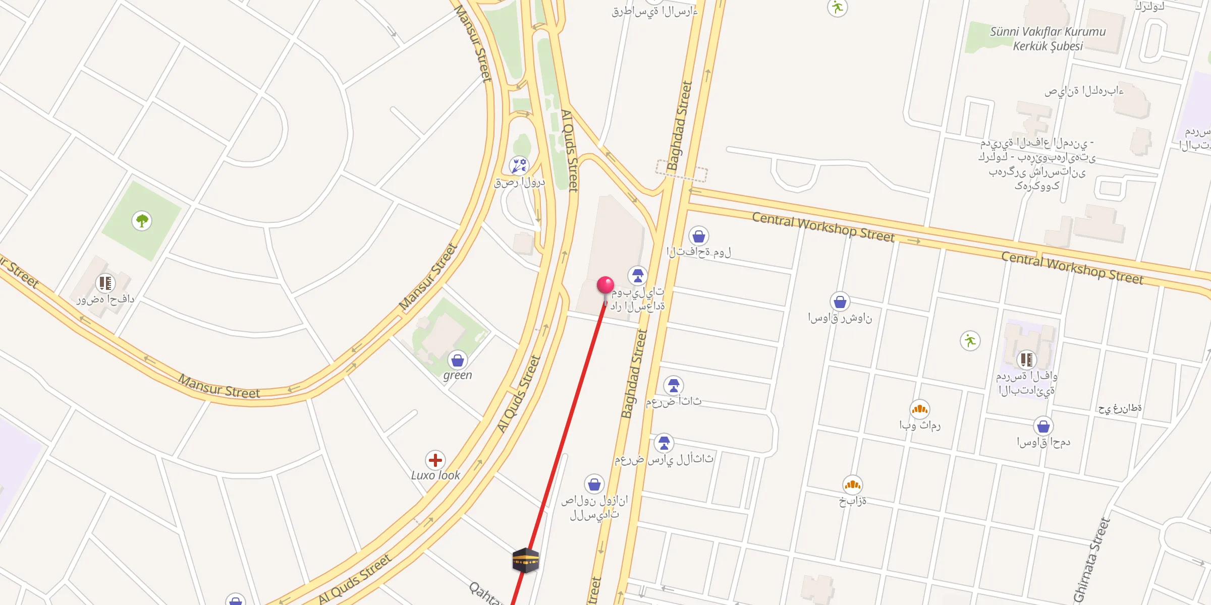 Carte de localisation : جامع الحاجة صبرية