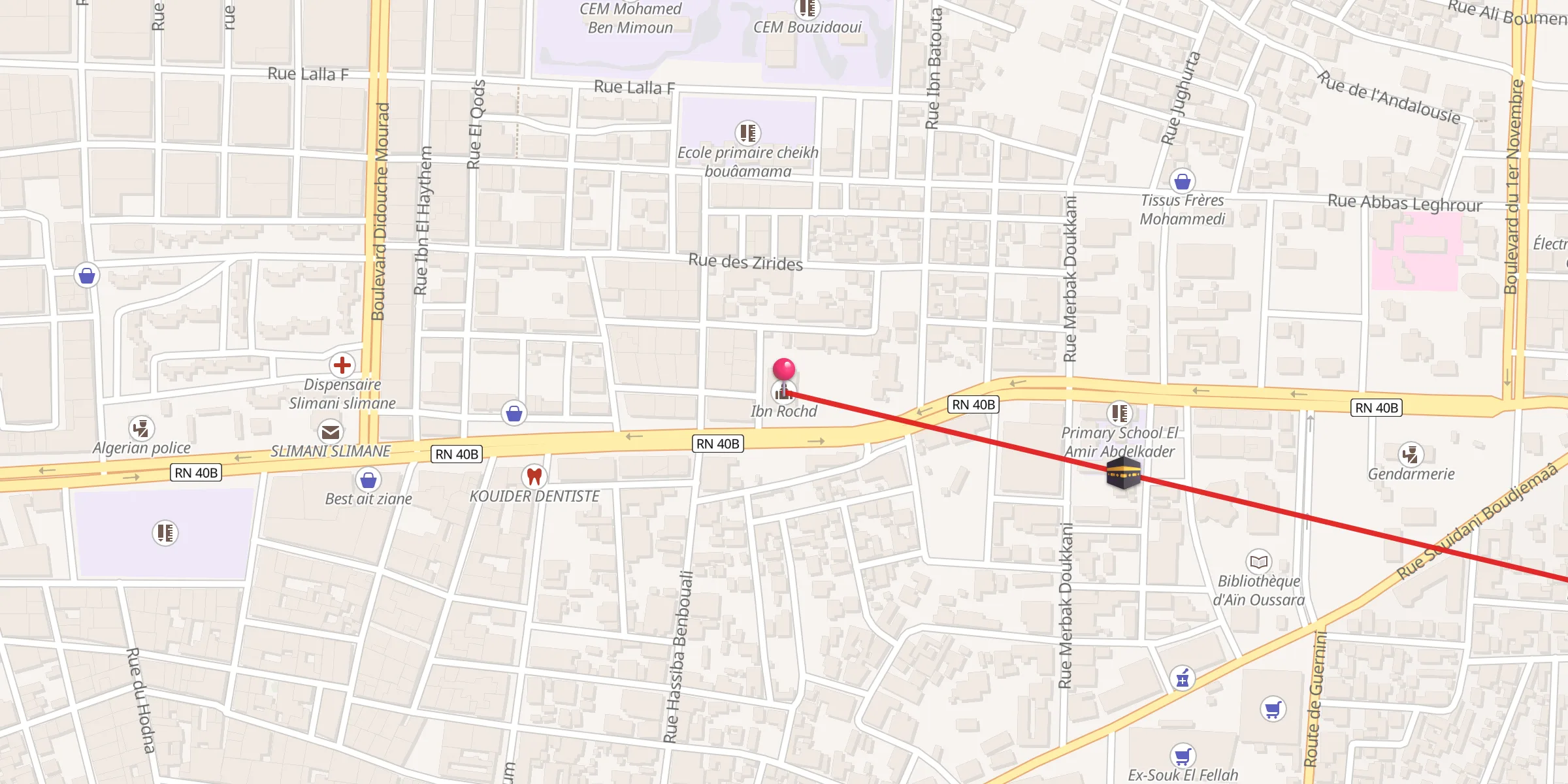 Carte de localisation : Ibn Rochd