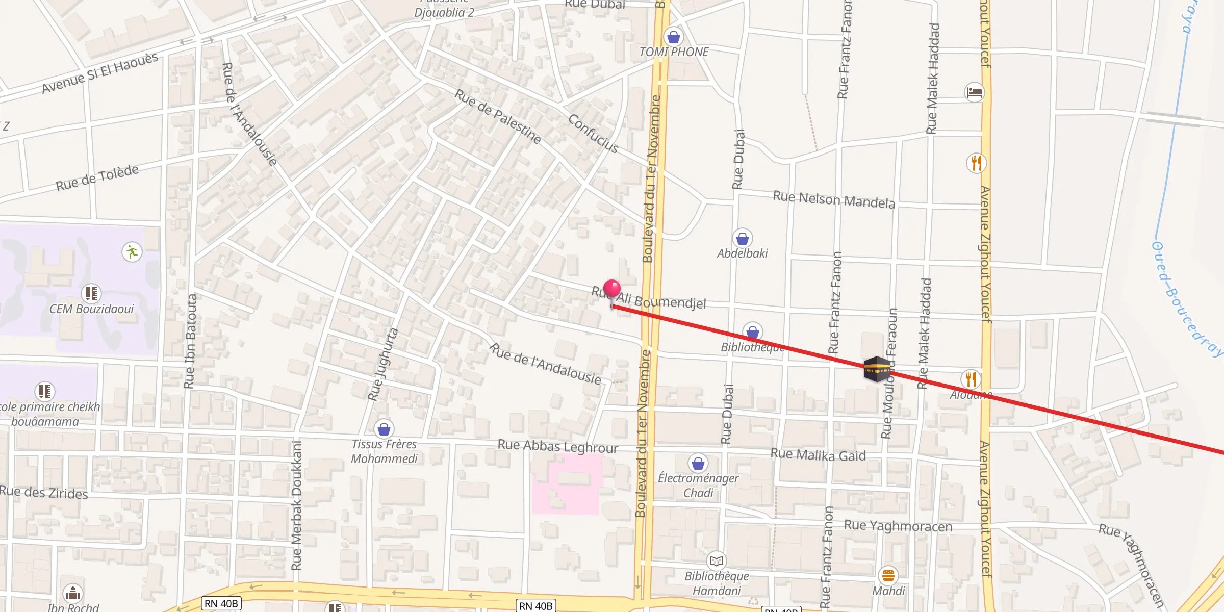 Carte de localisation : Omar Ibn El Khettab