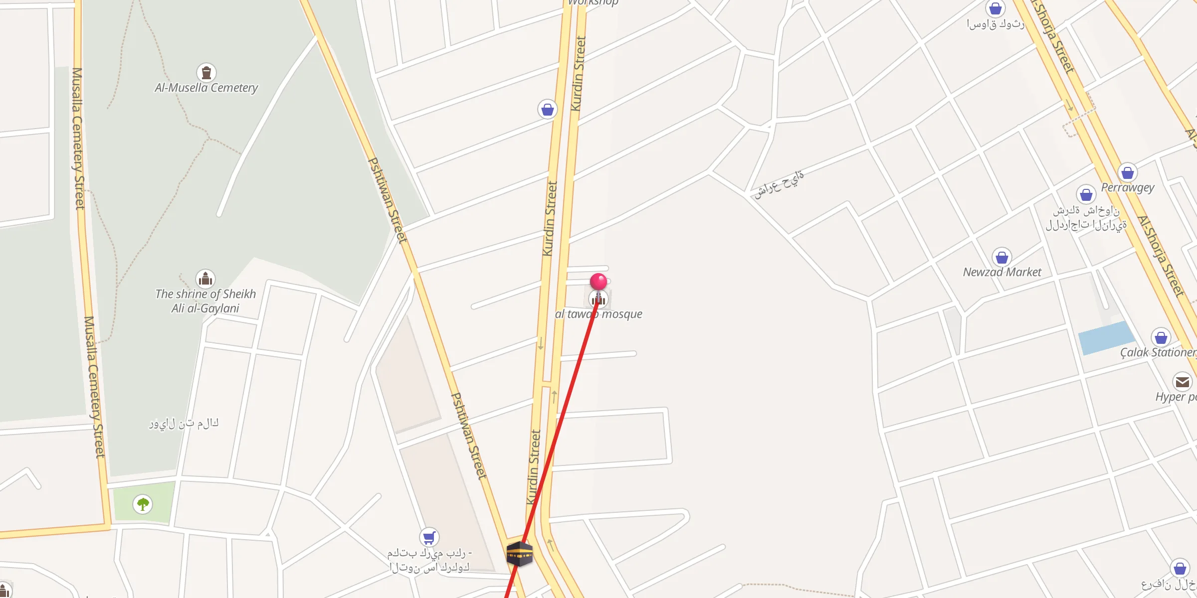 Carte de localisation : جامع التواب