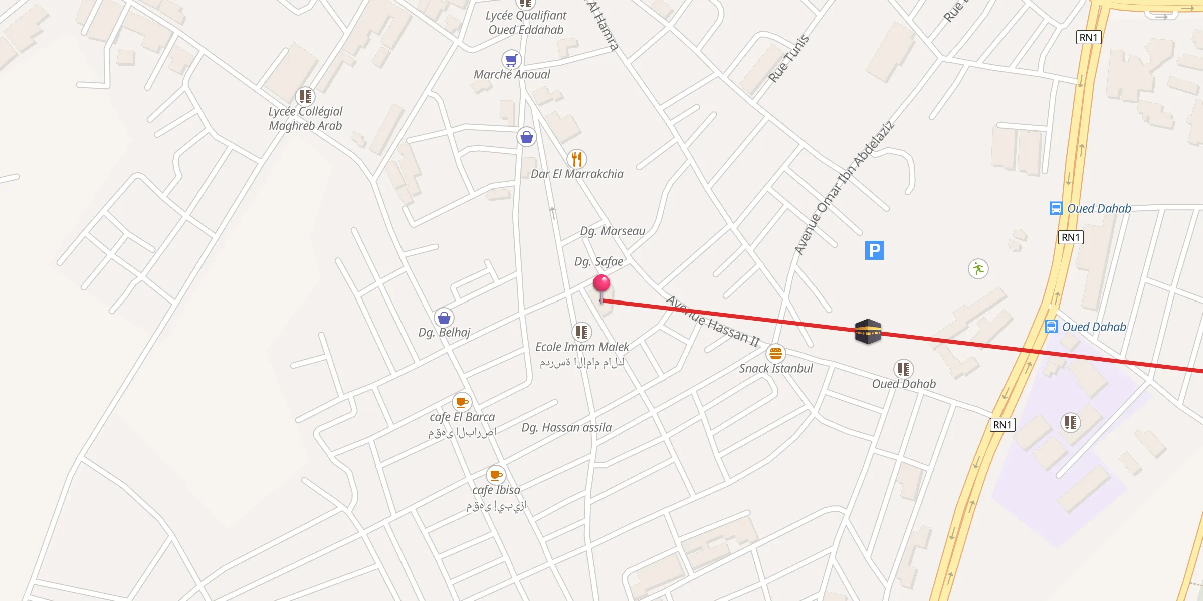 Carte de localisation : Masjid Moulay Abdesalam مسجل مولاي عبد السلام