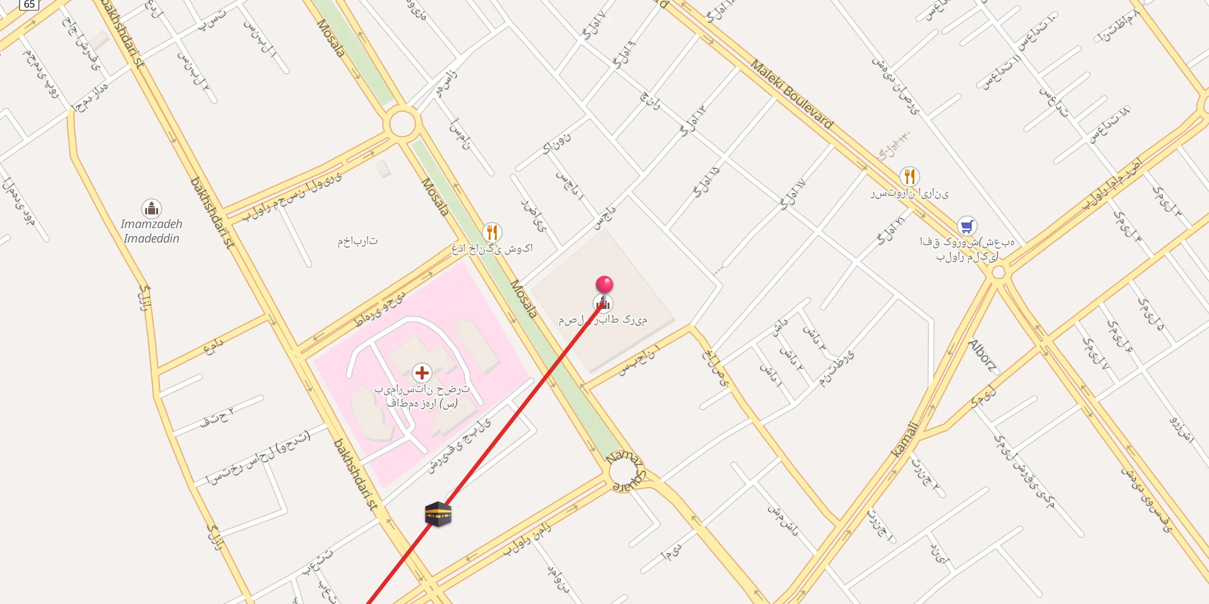 Carte de localisation : مصلی رباط کریم