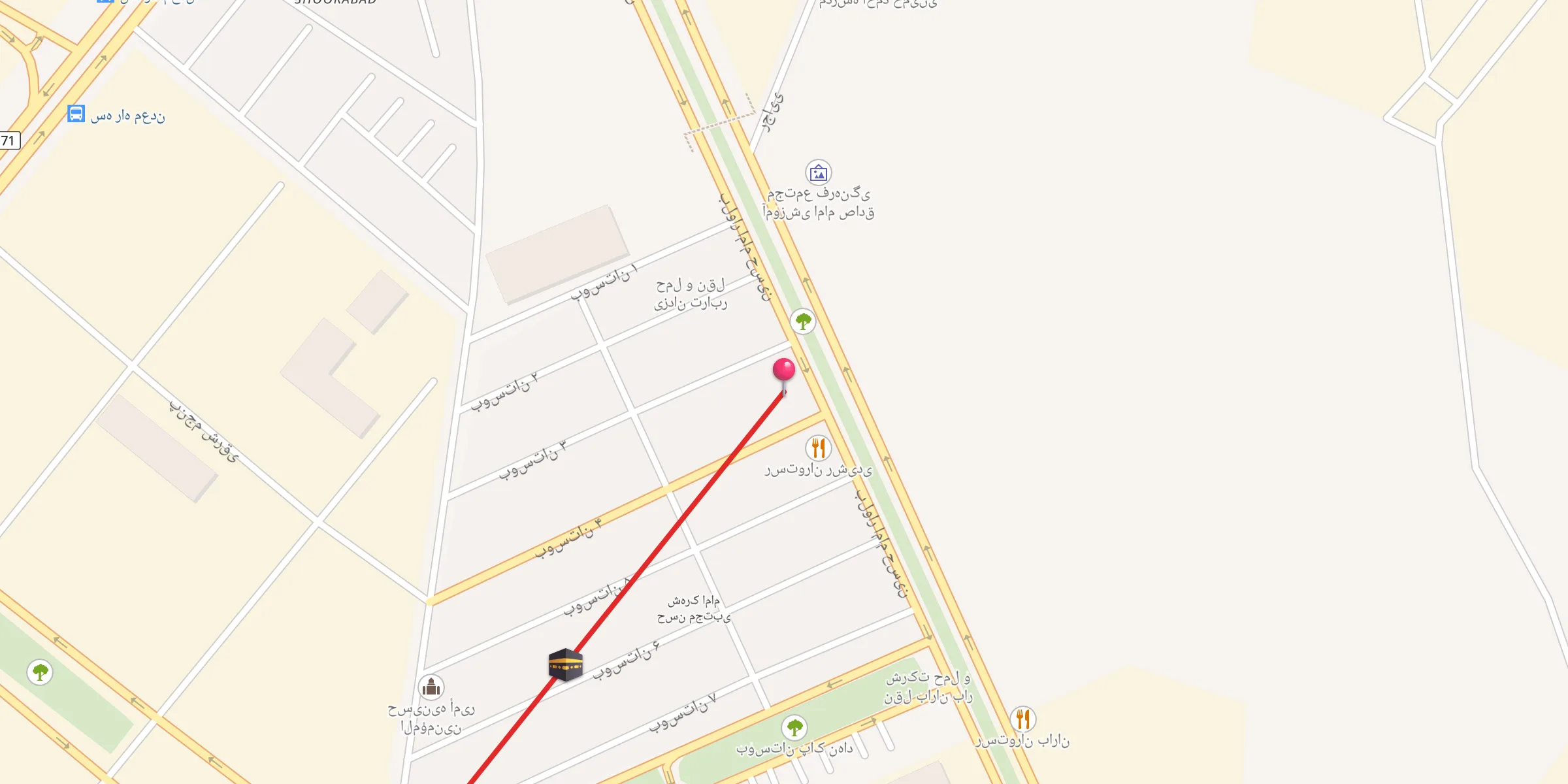 Carte de localisation : مسجد امام حسن مجتبی