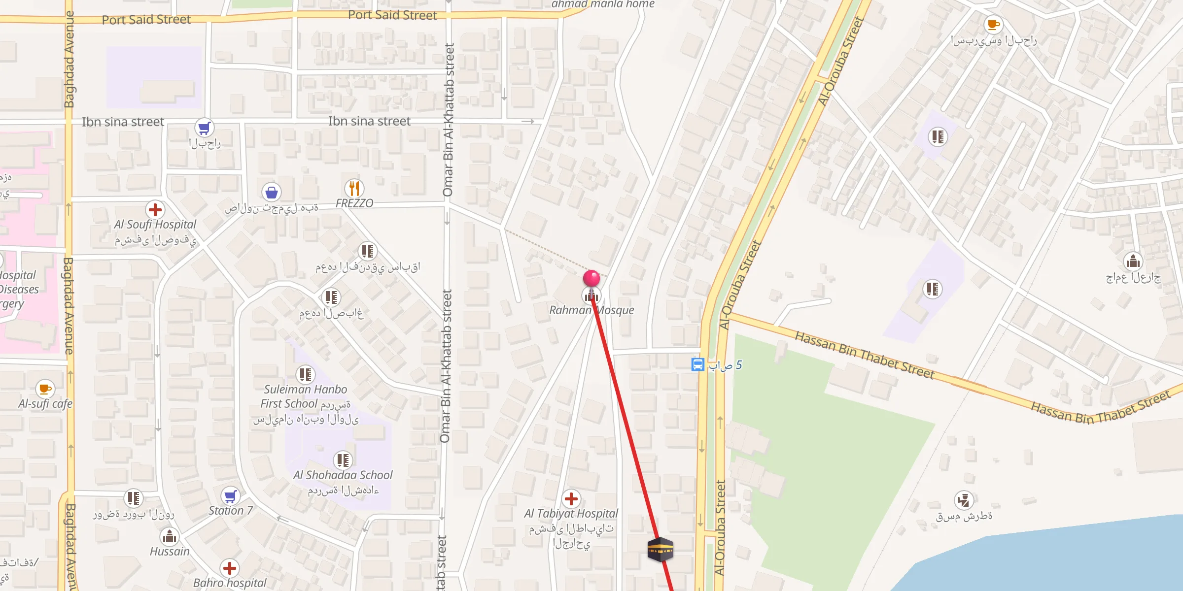 Carte de localisation : Rahman Mosque