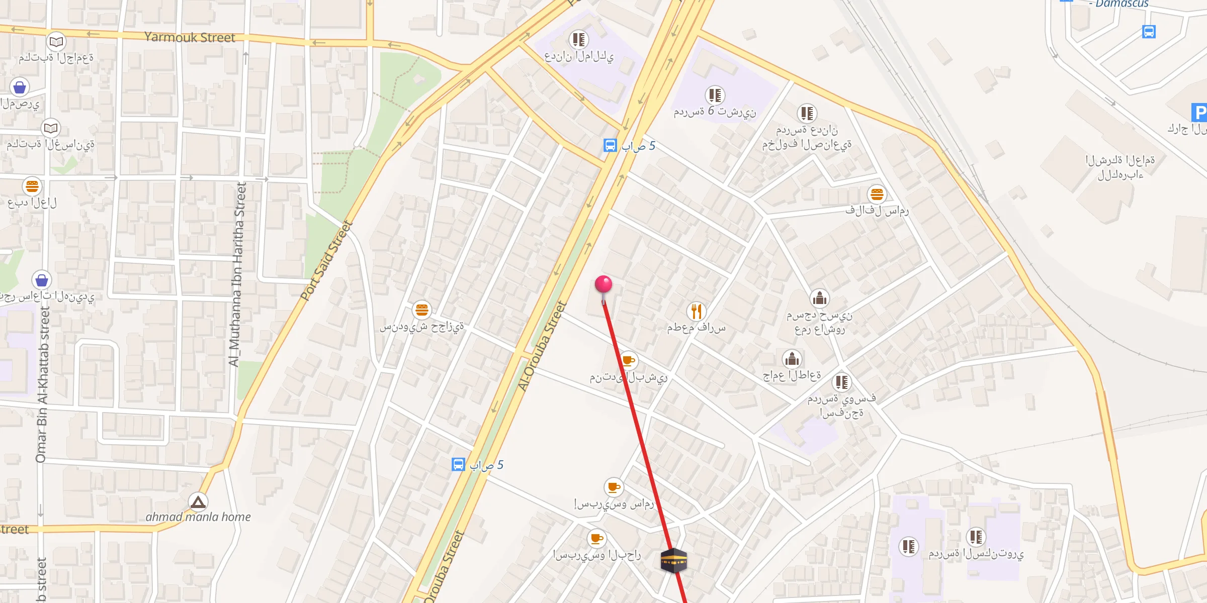 Carte de localisation : جامع خالد بن الوليد