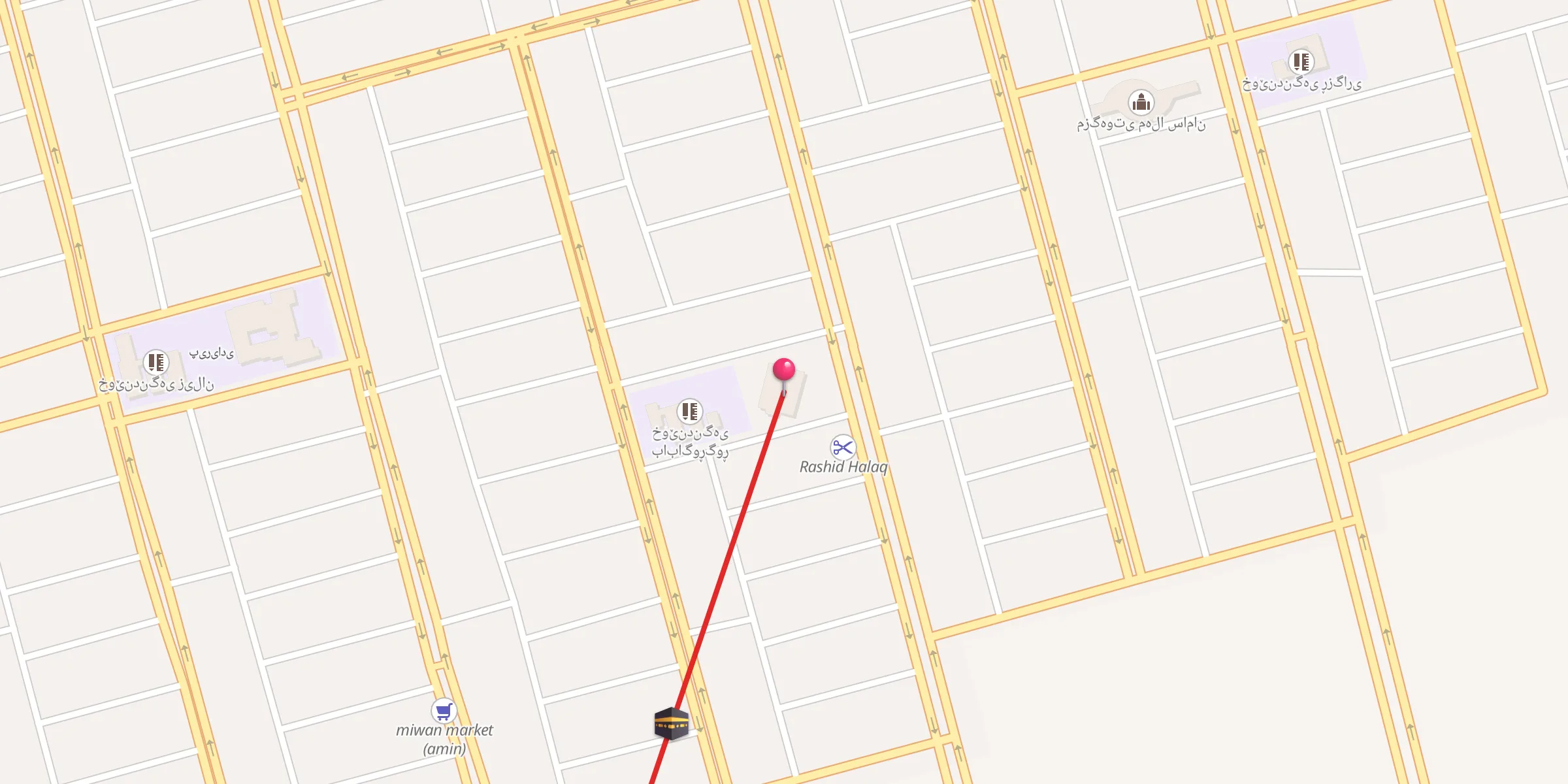 Carte de localisation : مزگەوتی بەهەشت
