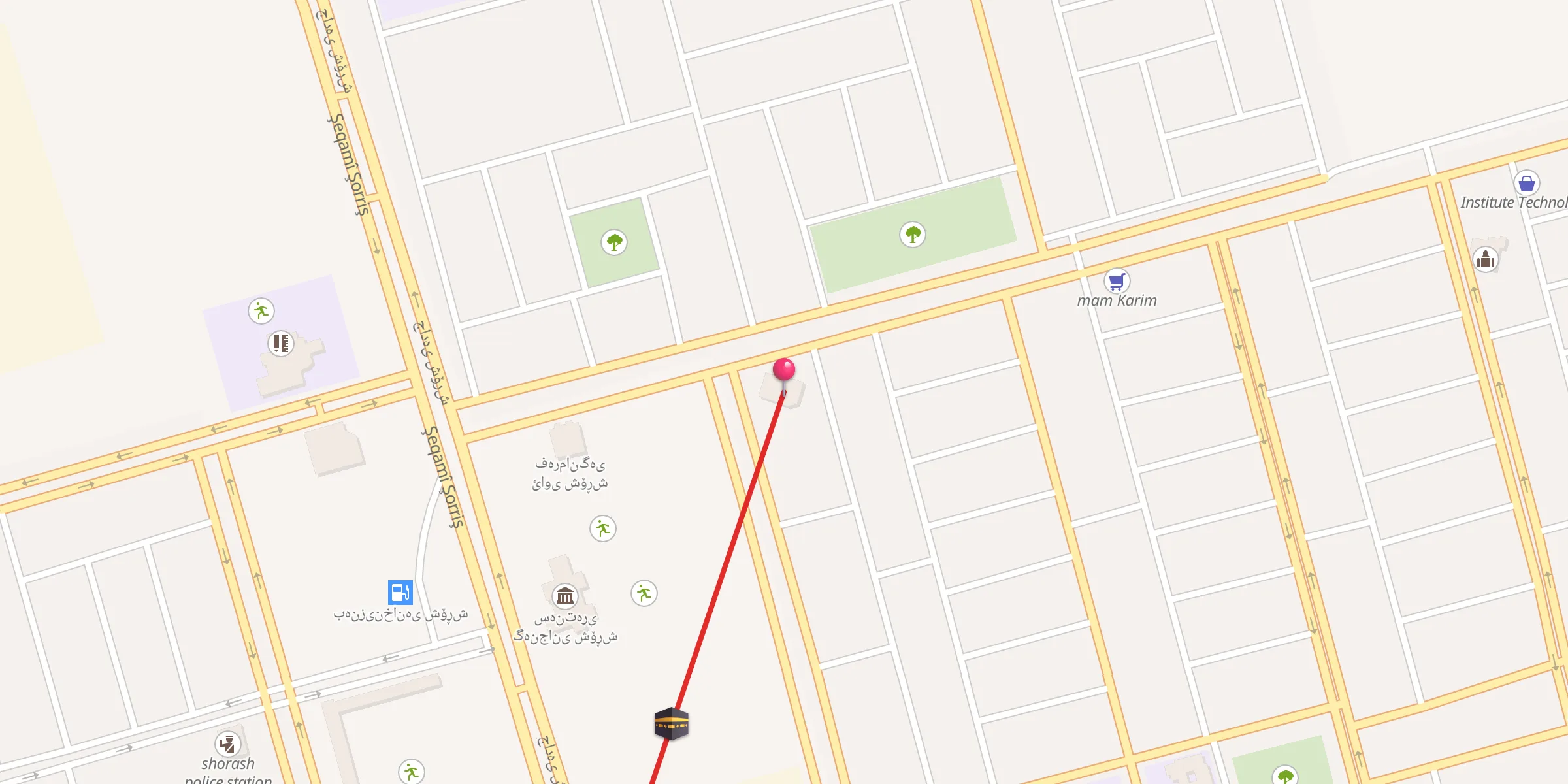 Carte de localisation : مزگەوتی محەمەدی