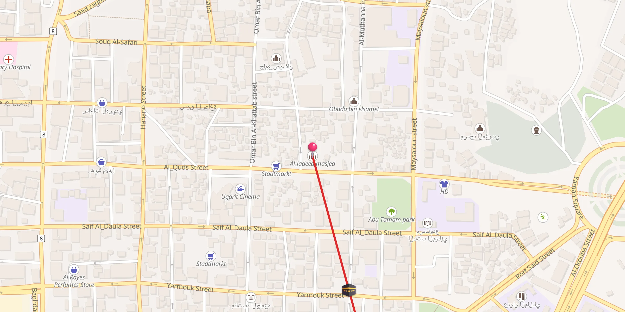 Carte de localisation : Al-jadeed masjed