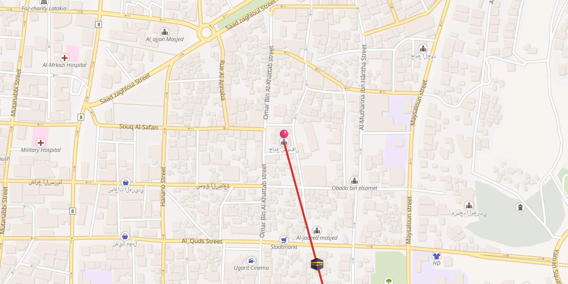 Carte de localisation : جامع صوفان