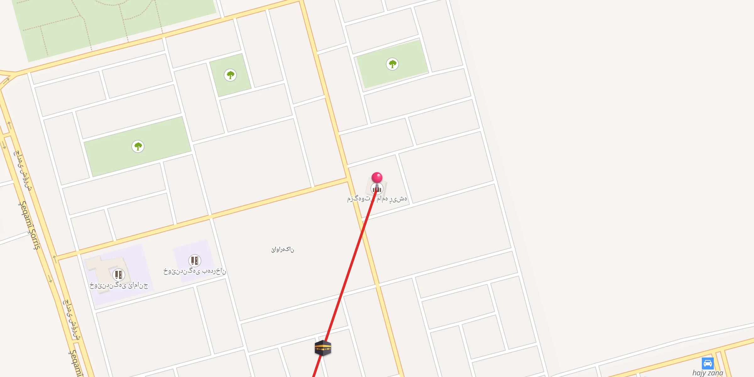 Carte de localisation : مزگەوتی مامە ڕیشە