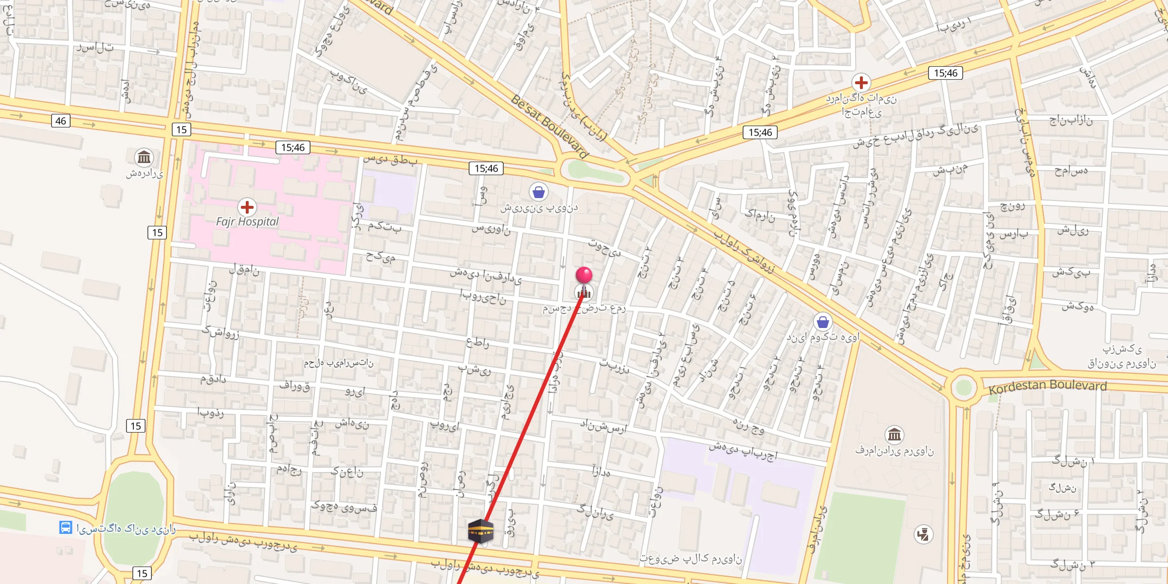 Carte de localisation : مسجد حضرت عمر
