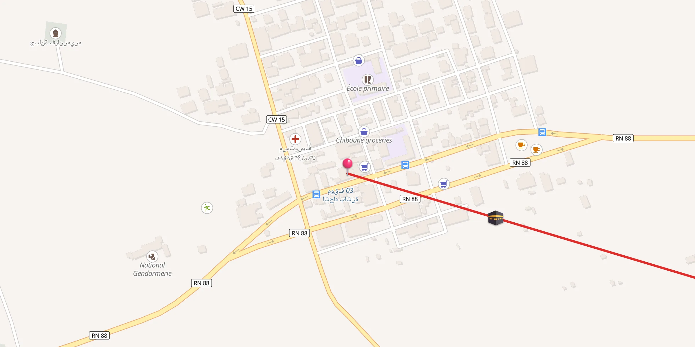Carte de localisation : مسجد علي إبن أبي طالب