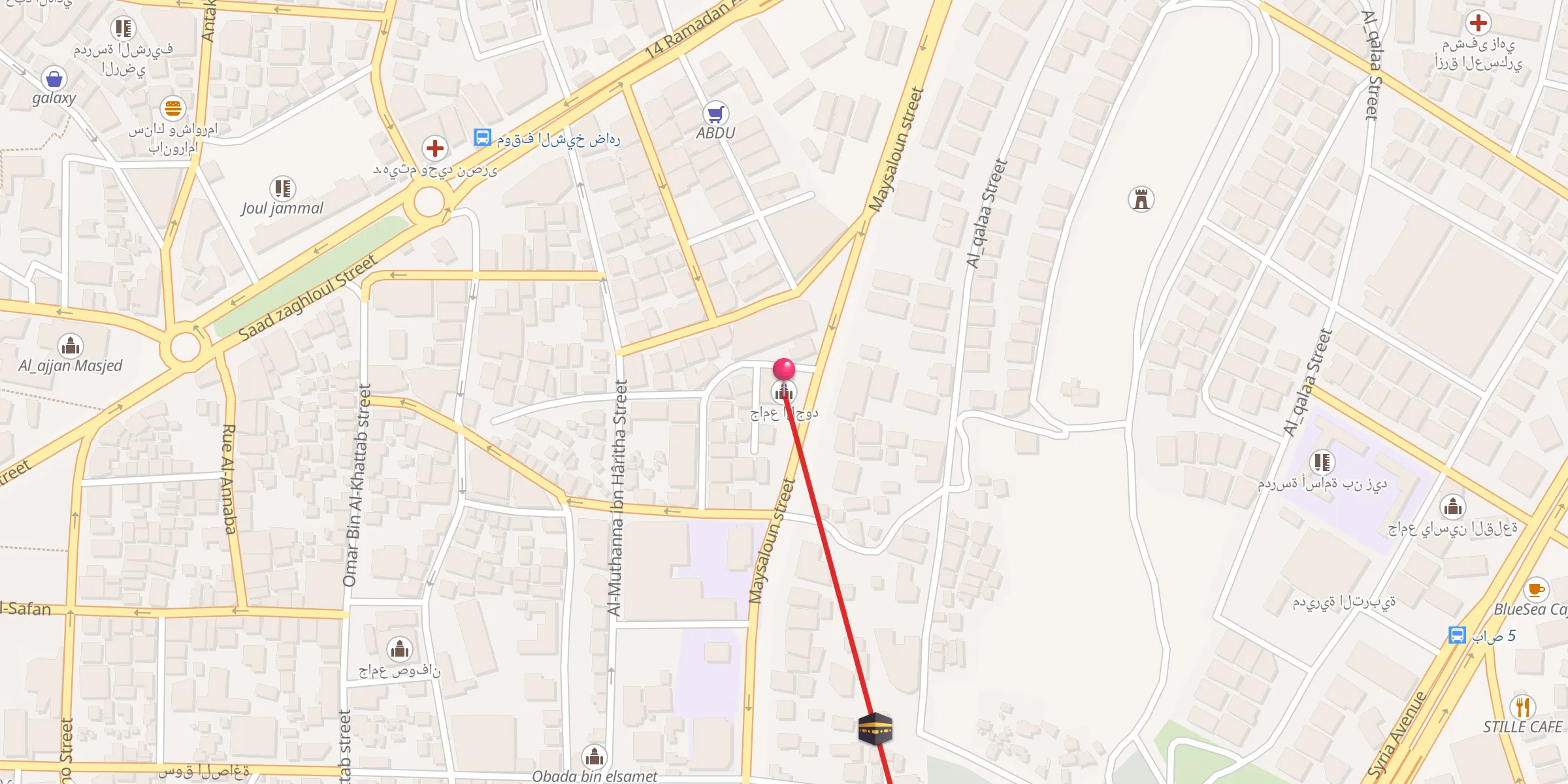 Carte de localisation : جامع الجود