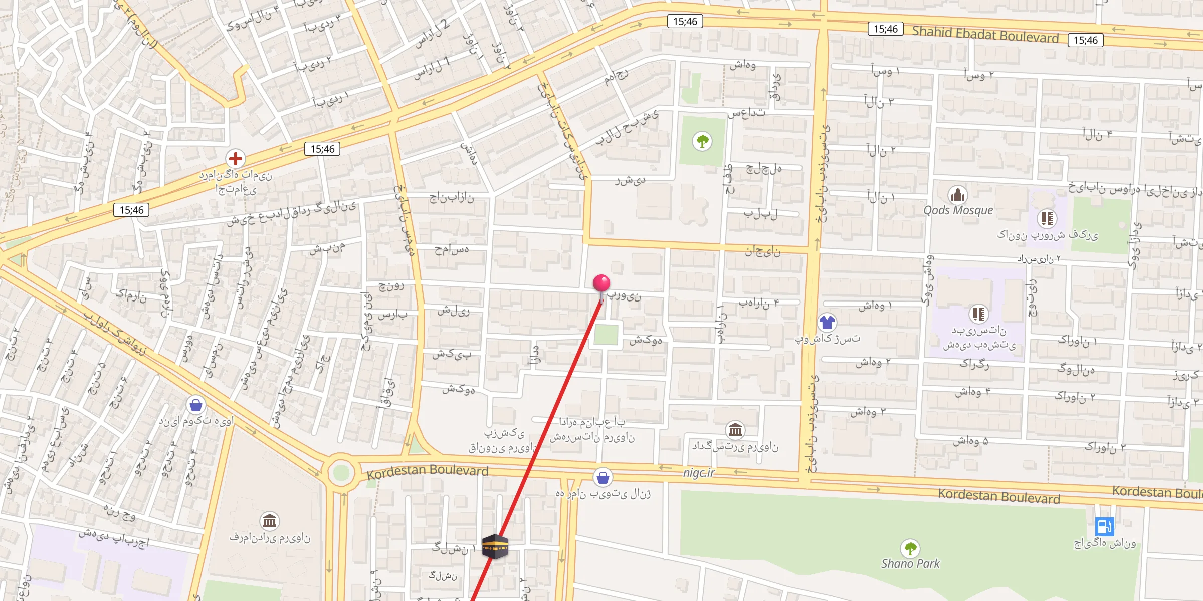 Carte de localisation : مسجد حضرت نوح