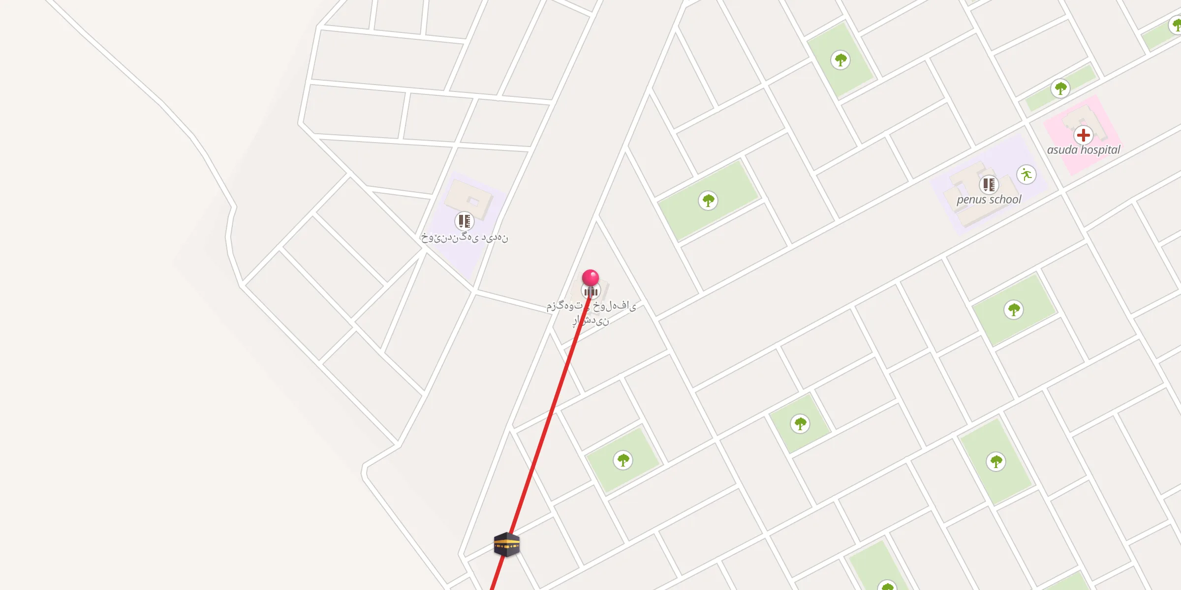 Carte de localisation : مزگەوتی خولەفای ڕاشدین