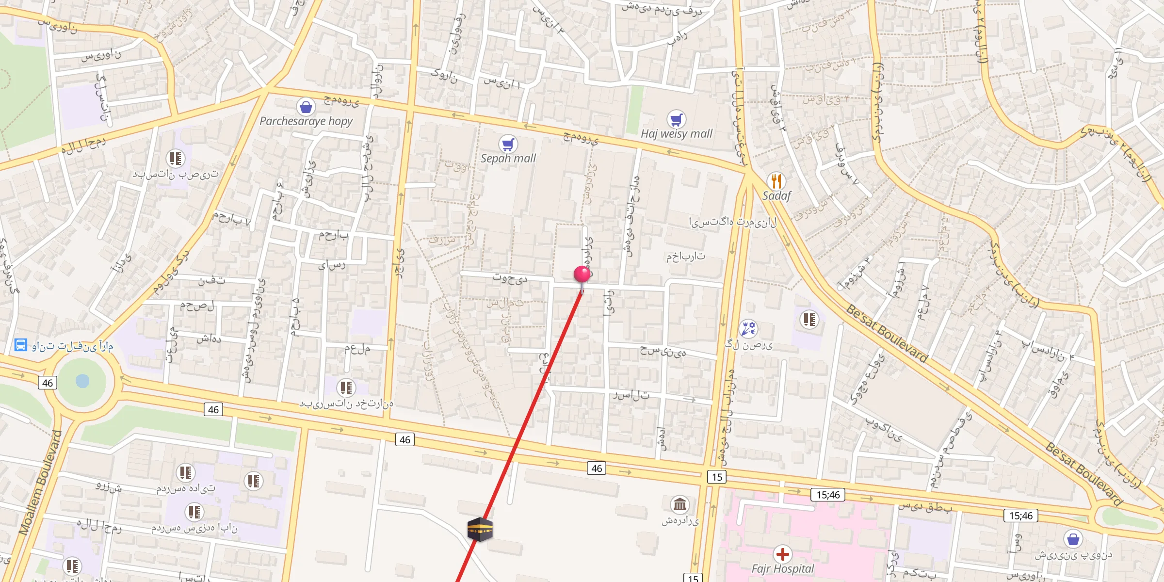 Carte de localisation : مسجد حضرت حمزه