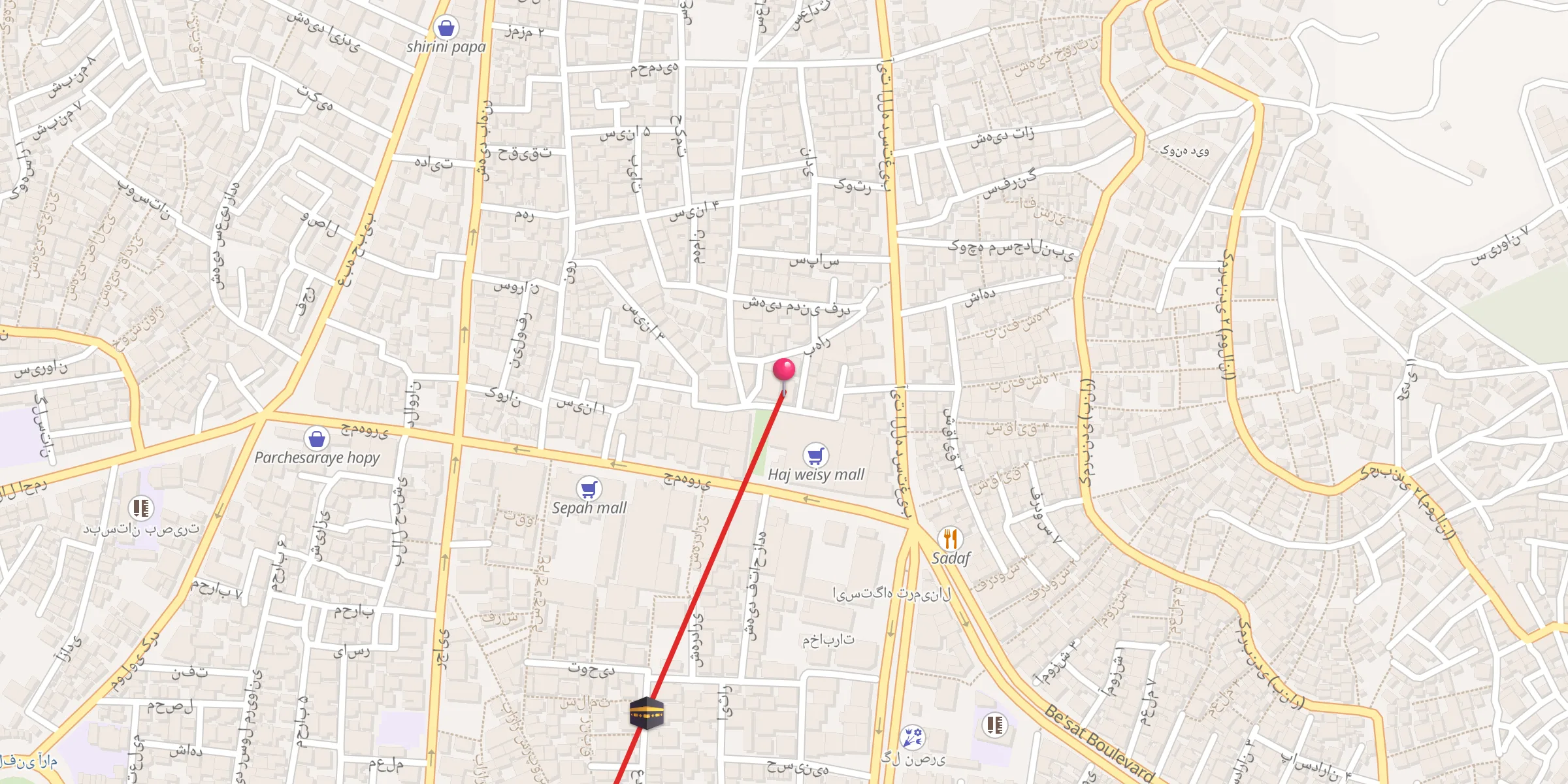 Carte de localisation : مسجد هژاره