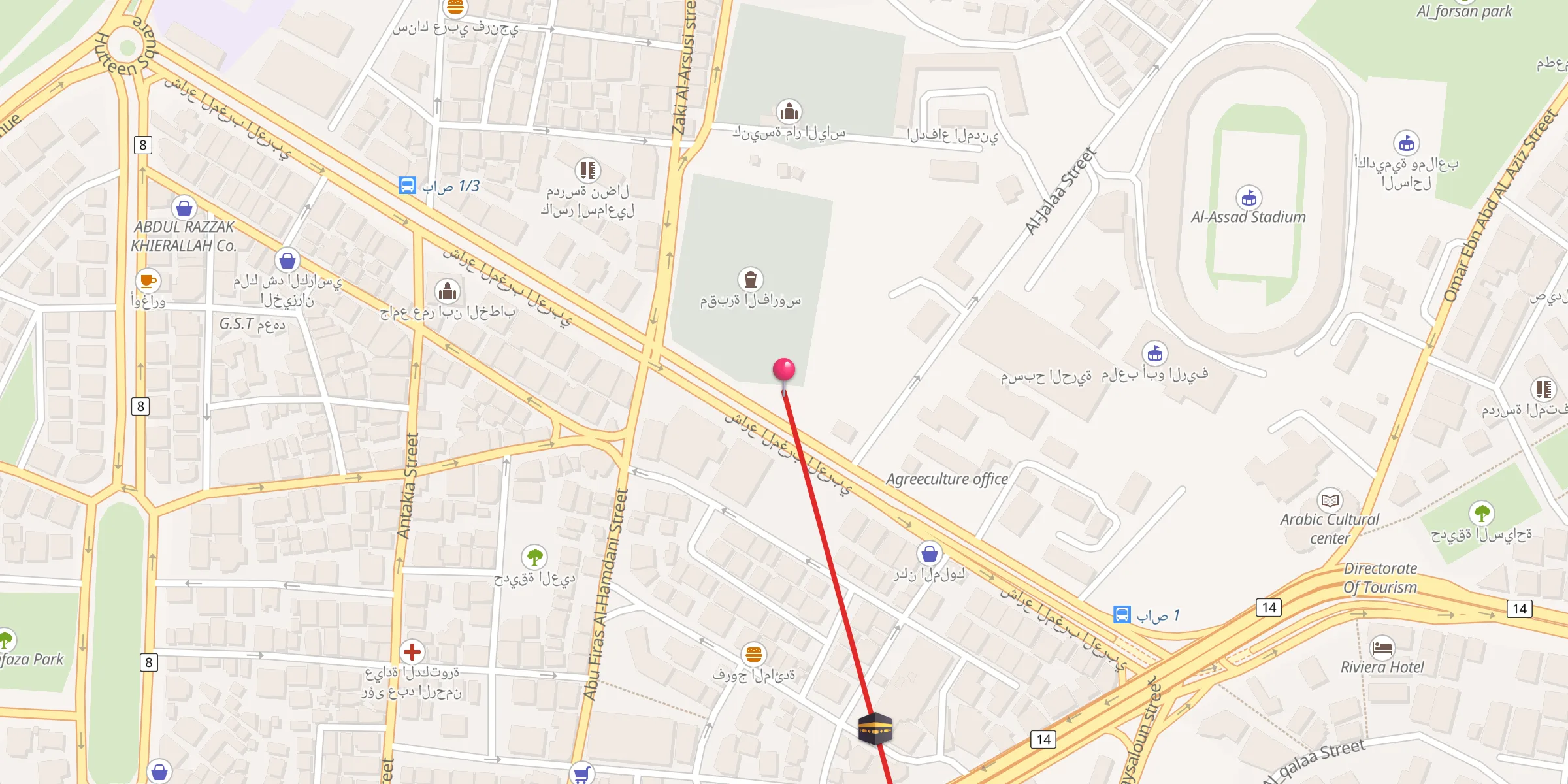 Carte de localisation : جامع التريفي