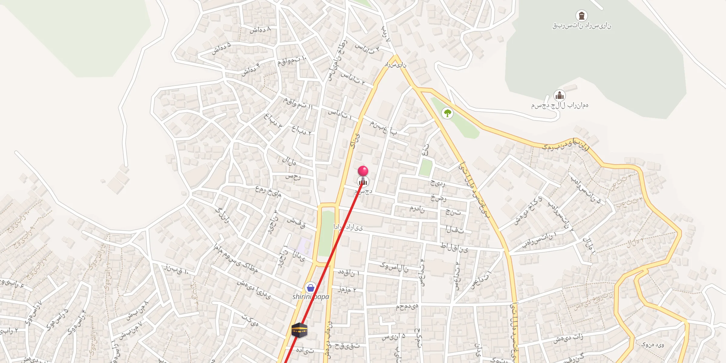 Carte de localisation : مسجد