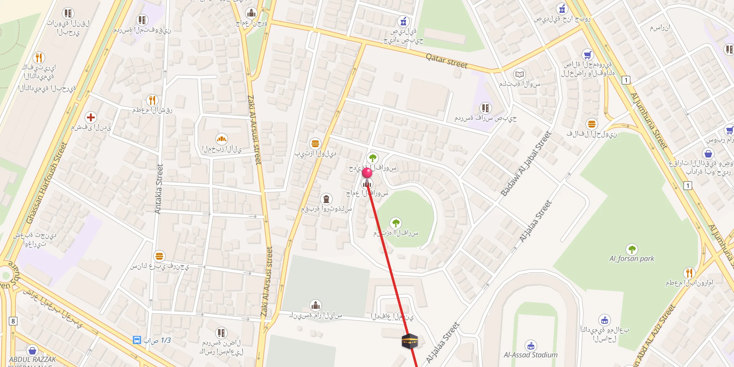 Carte de localisation : جامع الفاروس