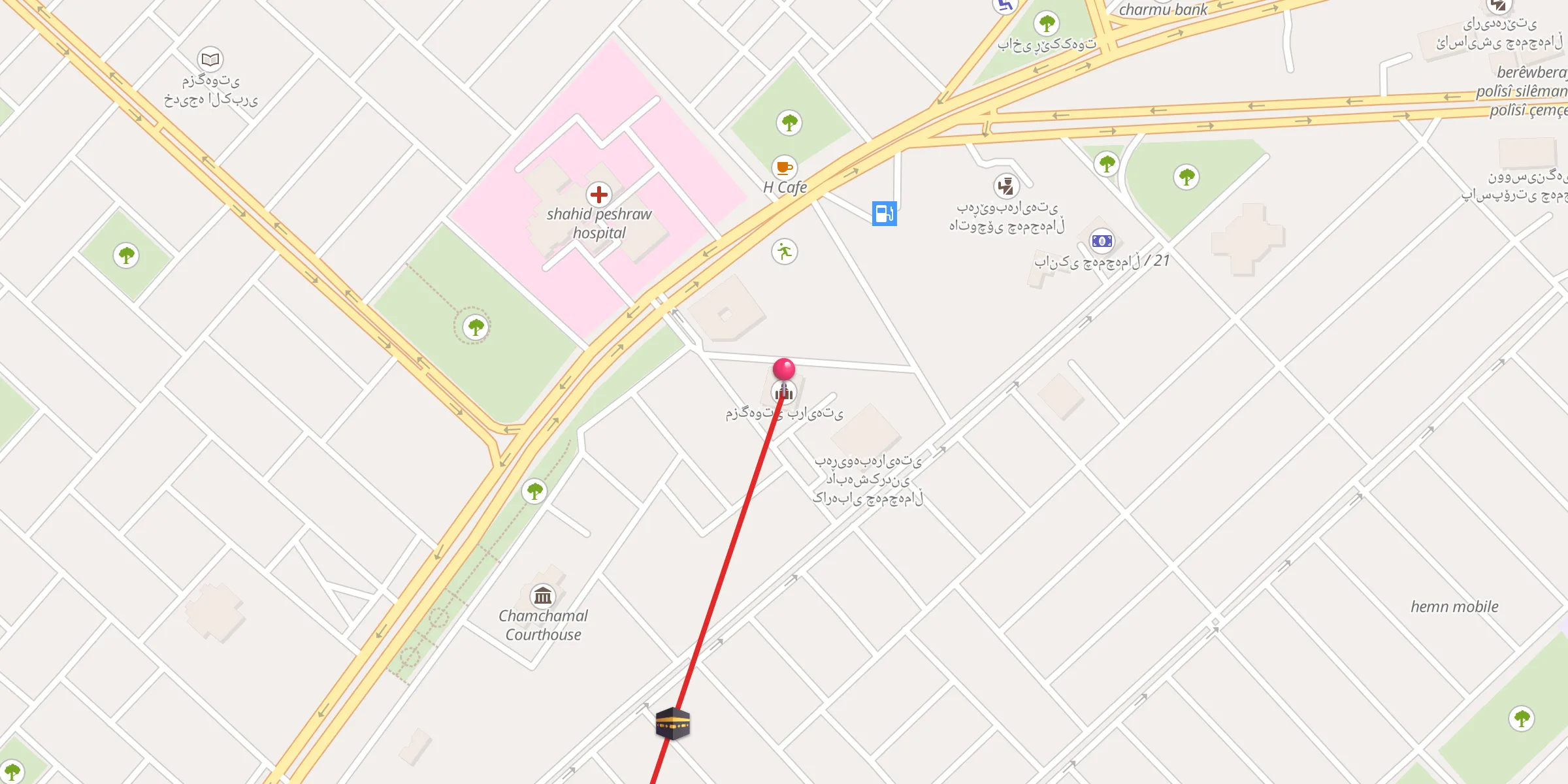 Carte de localisation : مزگەوتی برایەتی