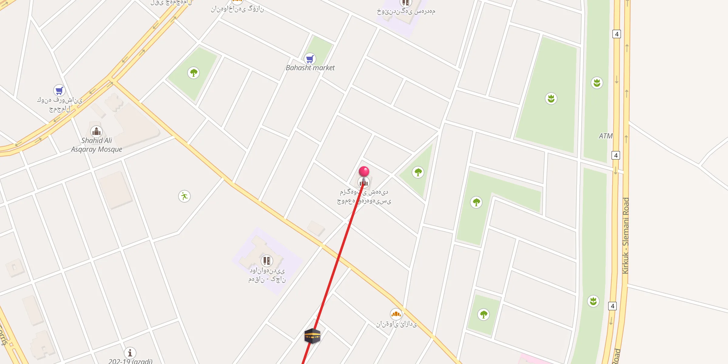 Carte de localisation : مزگەوتی شەهید جومعە قەرەوەیسی