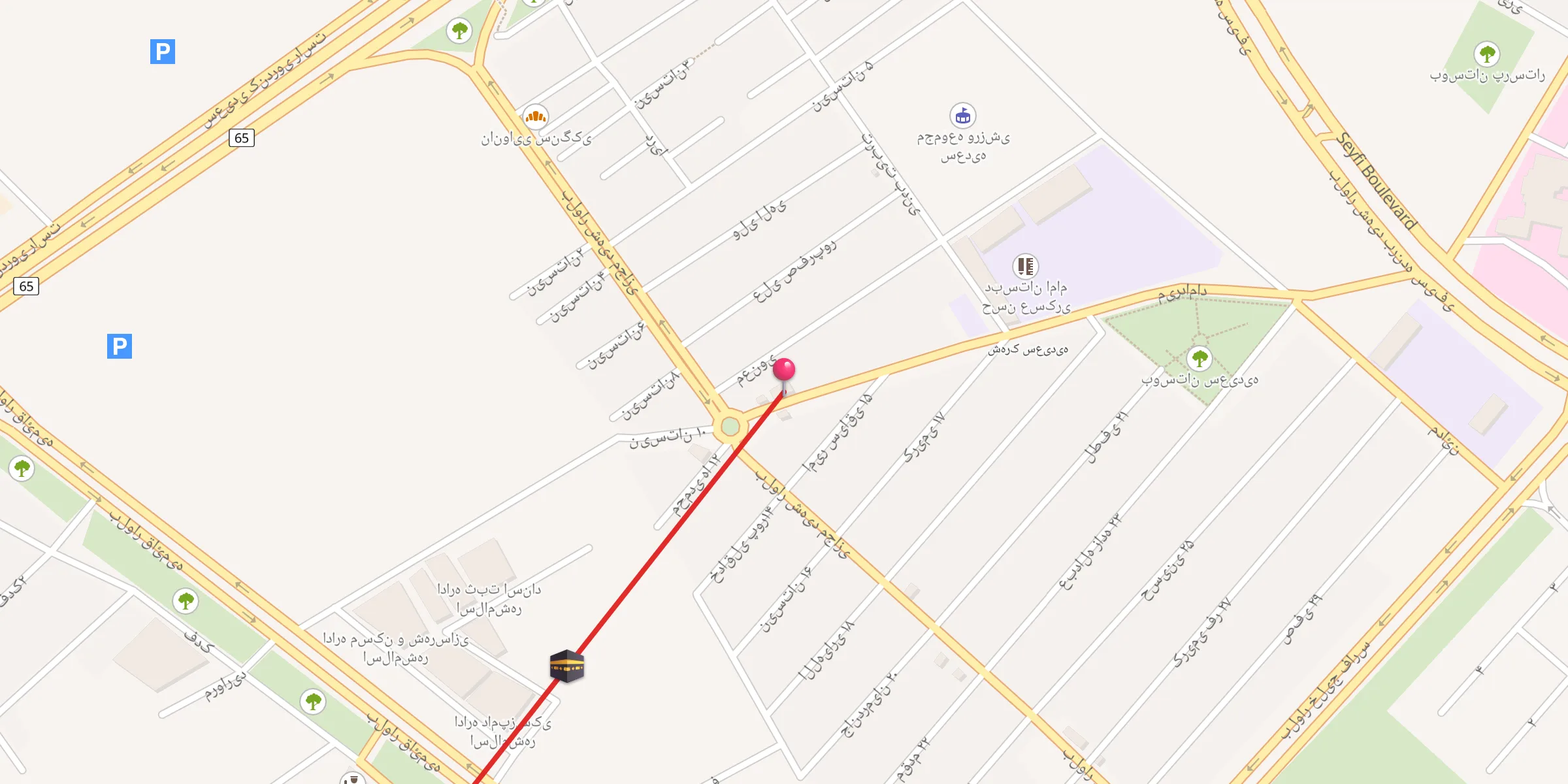 Carte de localisation : مسجد امام حسین(ع)