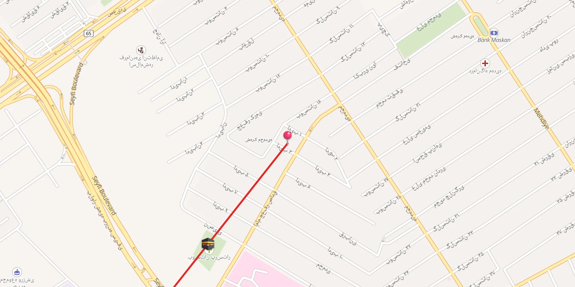 Carte de localisation : مسجد امام جعفر صادق