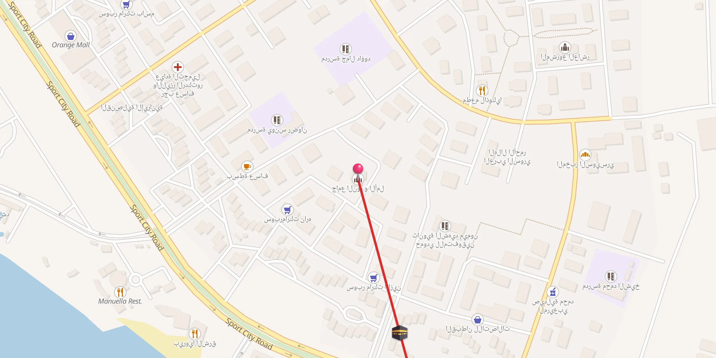 Carte de localisation : جامع النور و الأمل