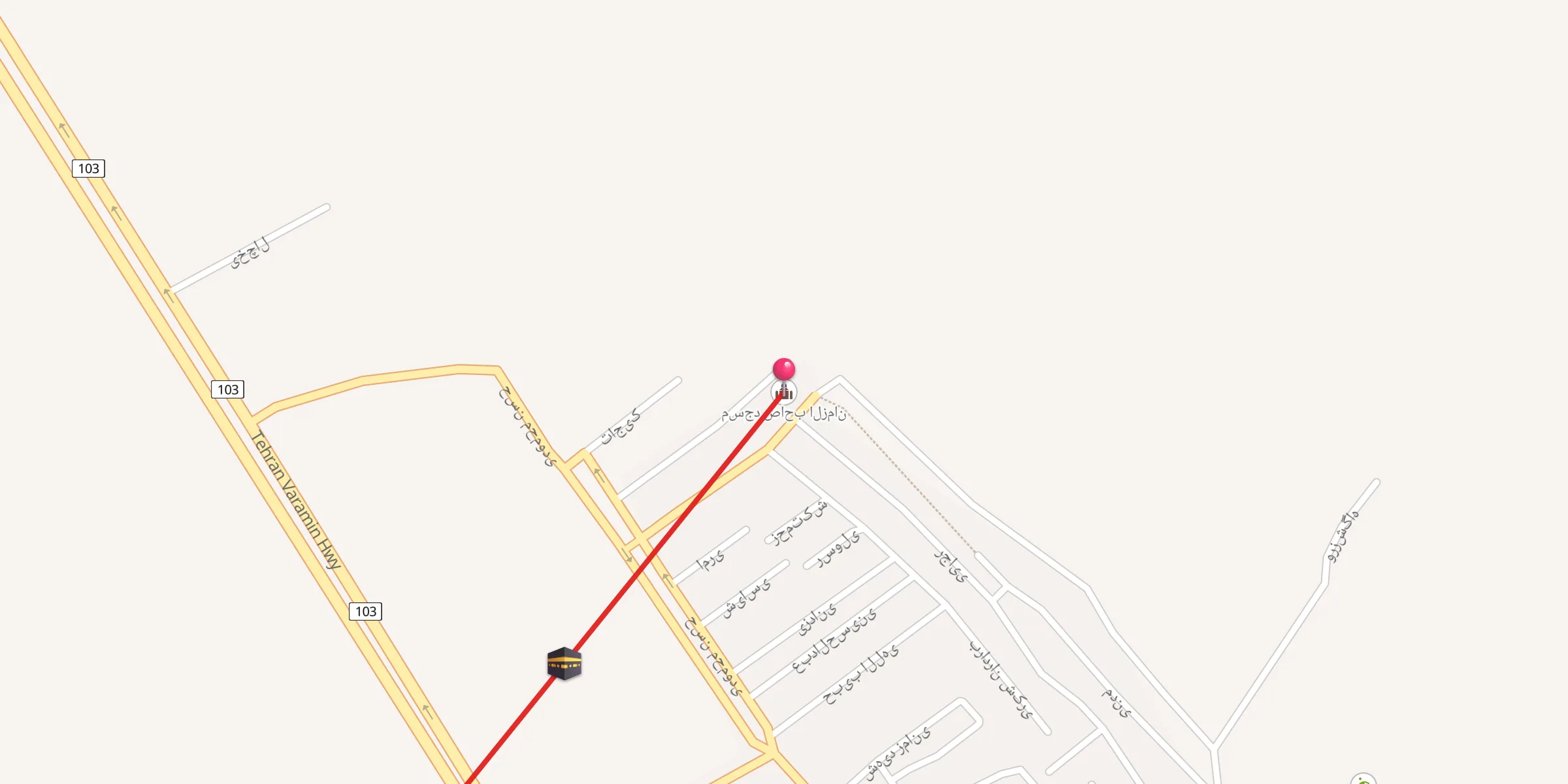 Carte de localisation : مسجد صاحب الزمان