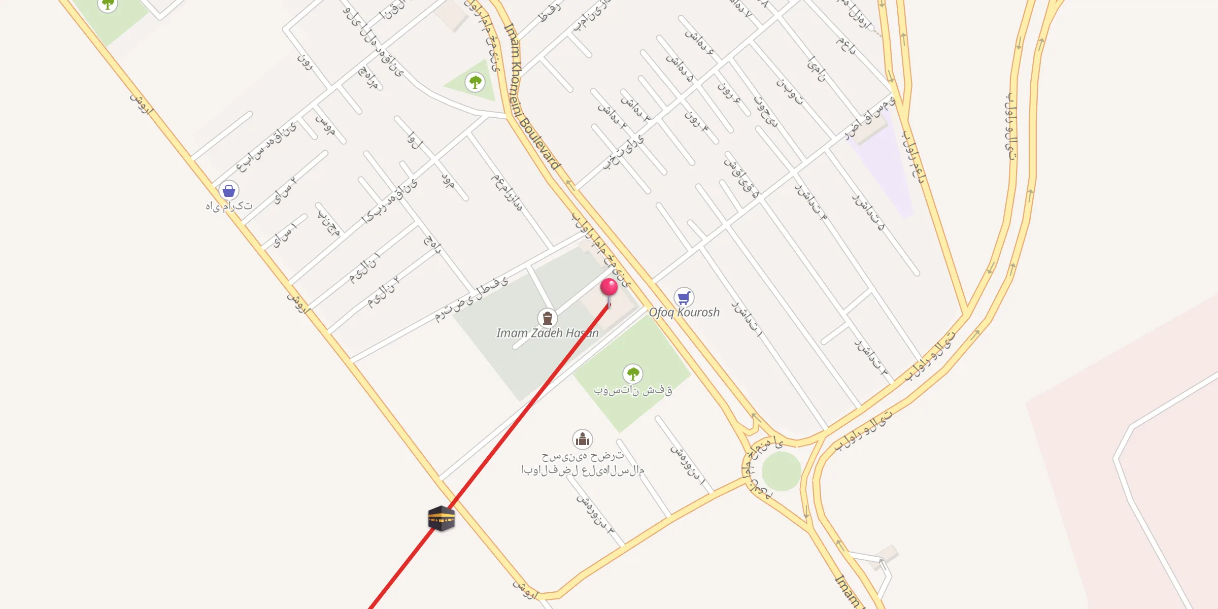 Carte de localisation : امامزاده حسن