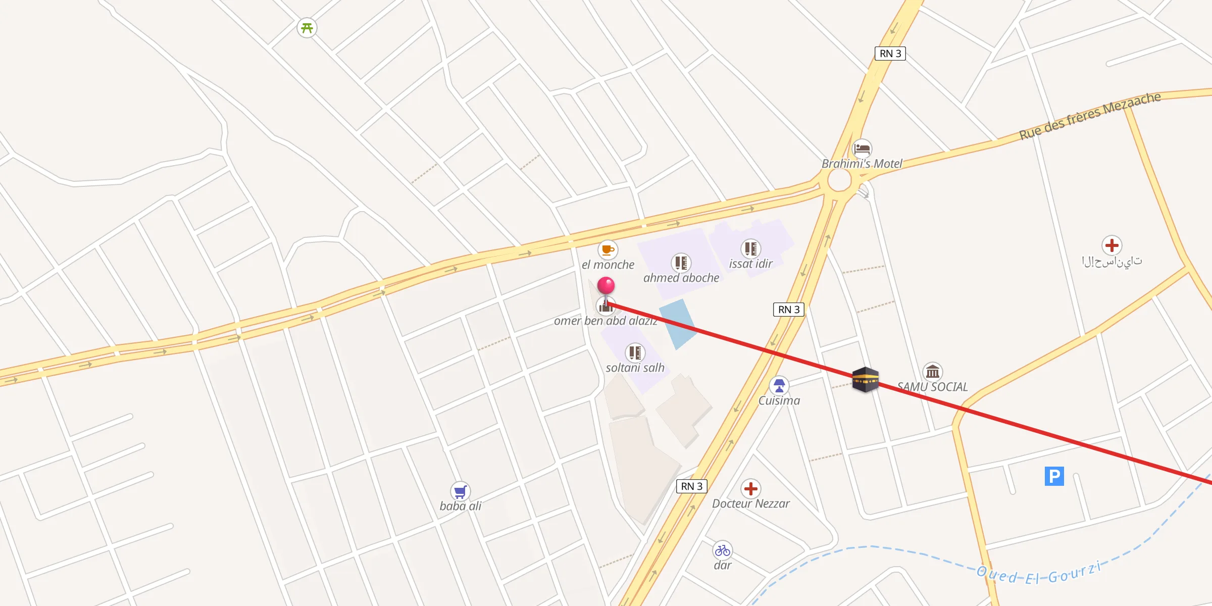Carte de localisation : omer ben abd alaziz