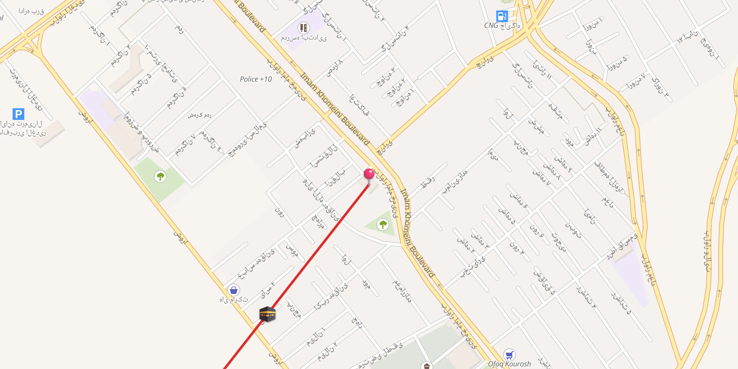 Carte de localisation : مسجد جامع امیرالمومنین