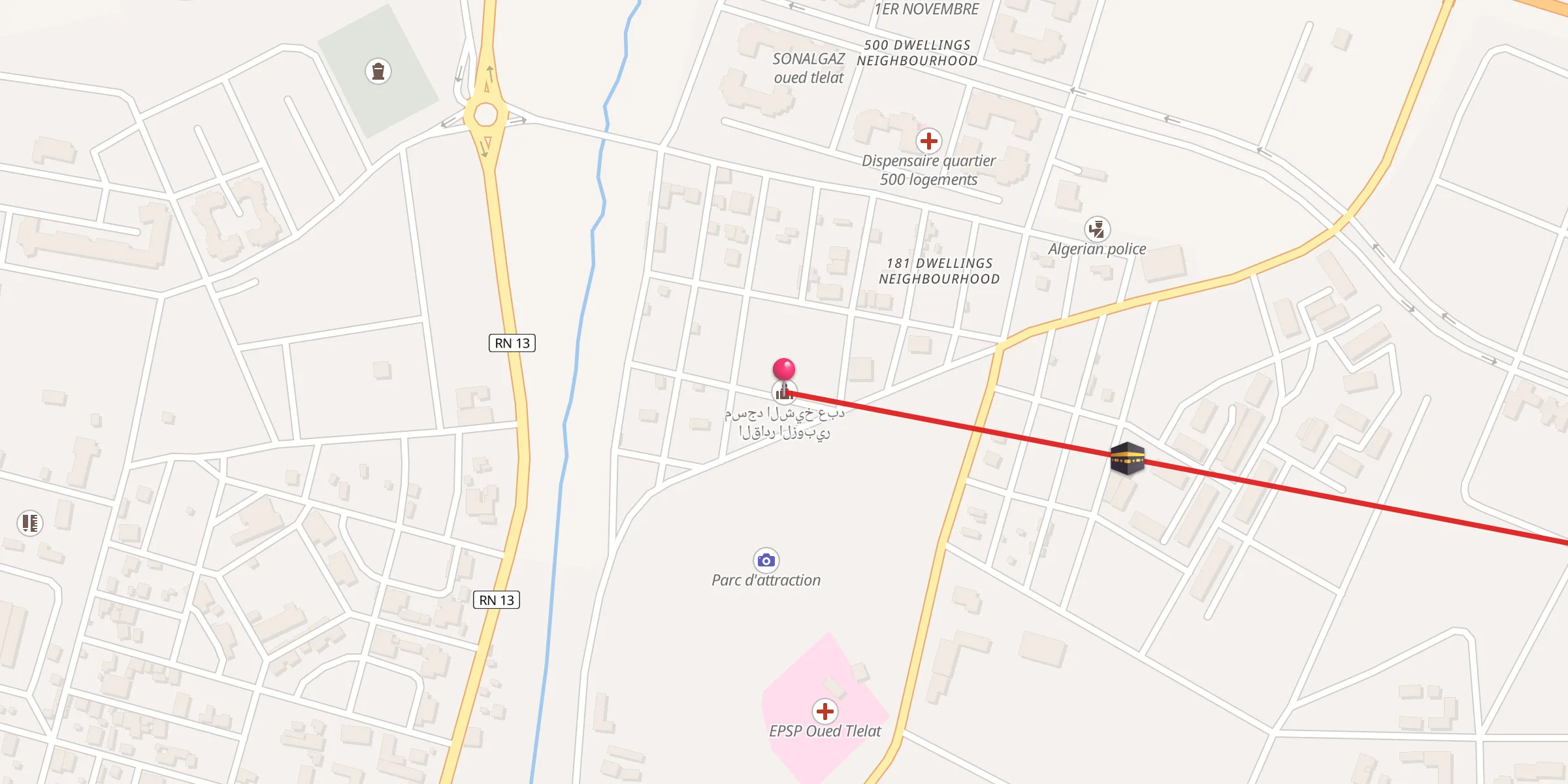 Carte de localisation : مسجد الشيخ عبد القادر الزوبير