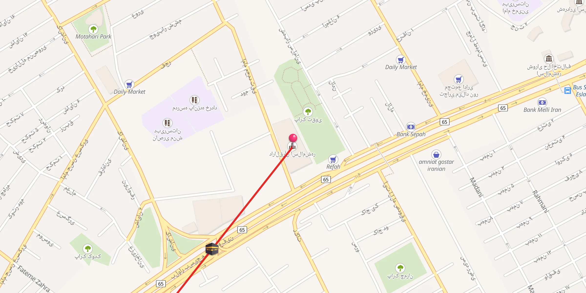 Carte de localisation : دارالقرآن اسلامشهر