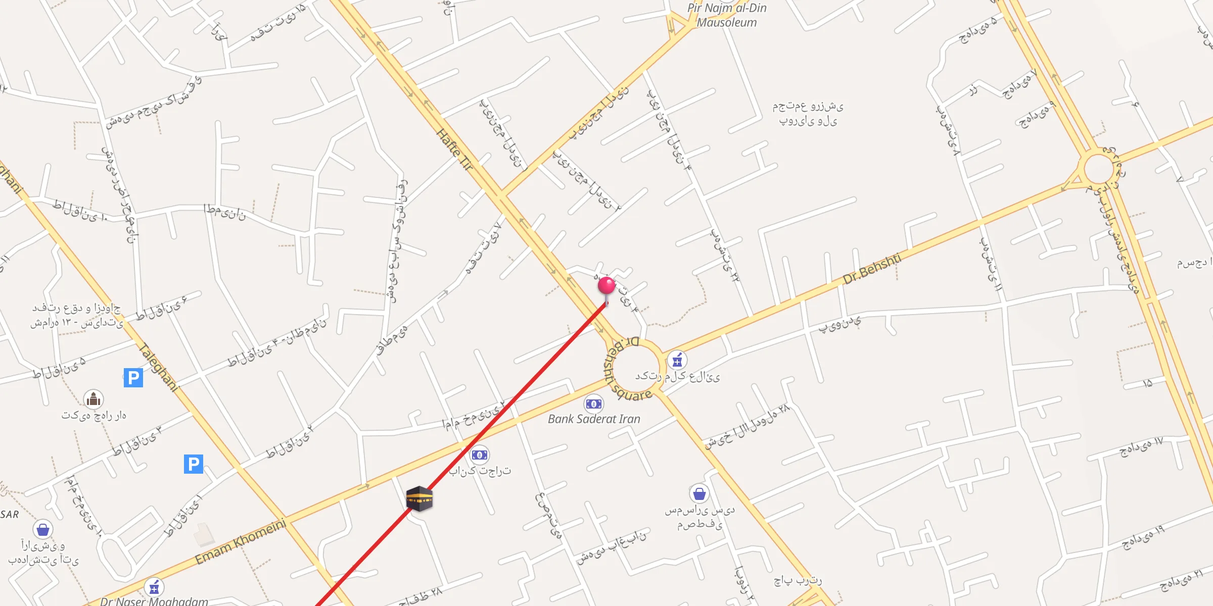 Carte de localisation : مسجد امام جعفر صادق