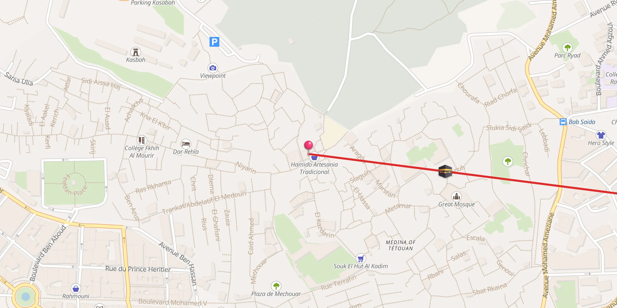 Carte de localisation : Zauia Sidi Ali Baraka