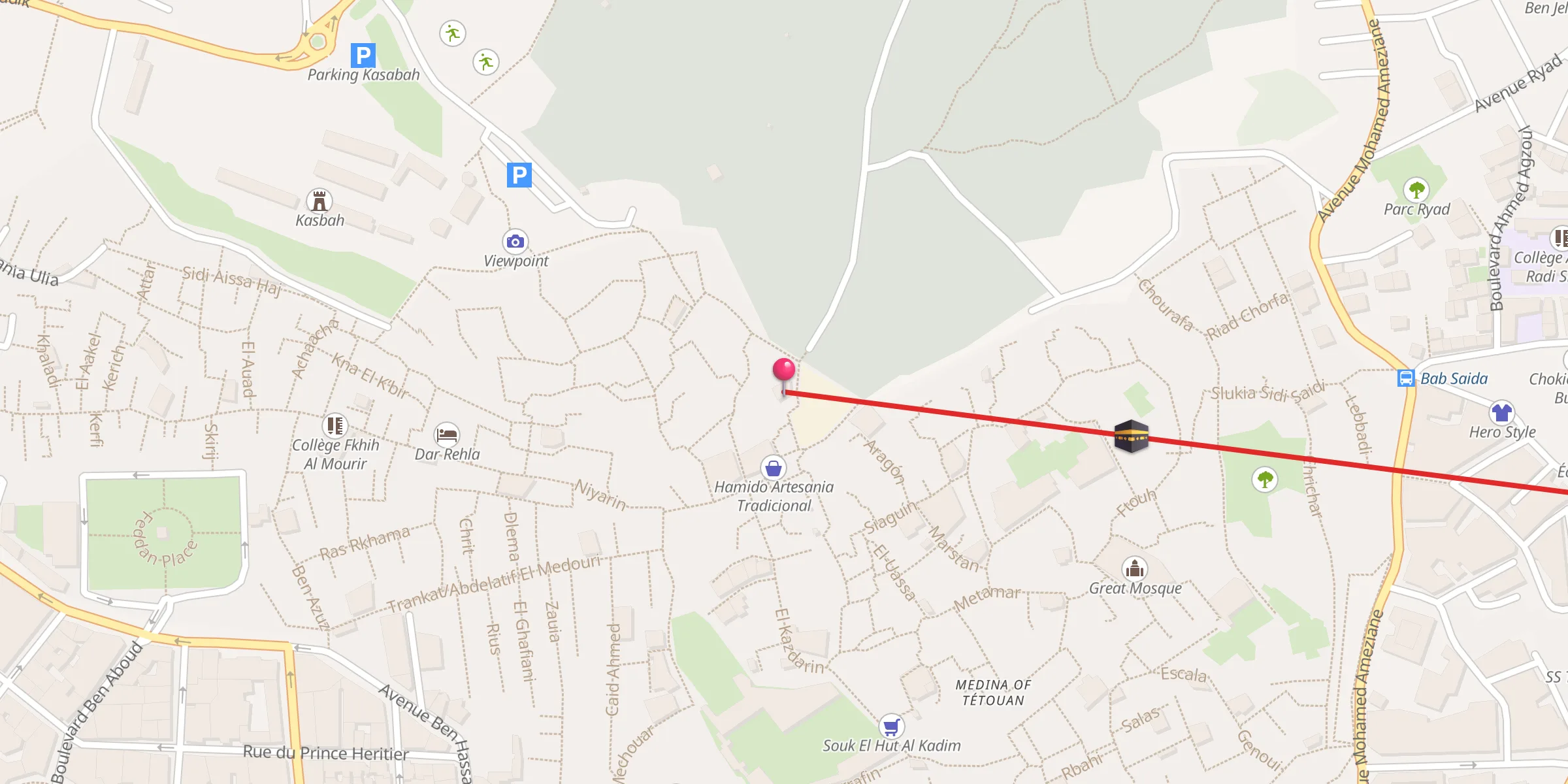 Carte de localisation : Al-Harraquia Zaouia